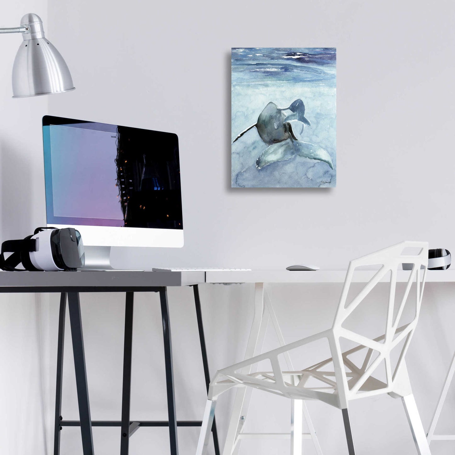 Epic Art 'Dolphin and Calf' by Stellar Design Studio, Acrylic Glass Wall Art,12x16