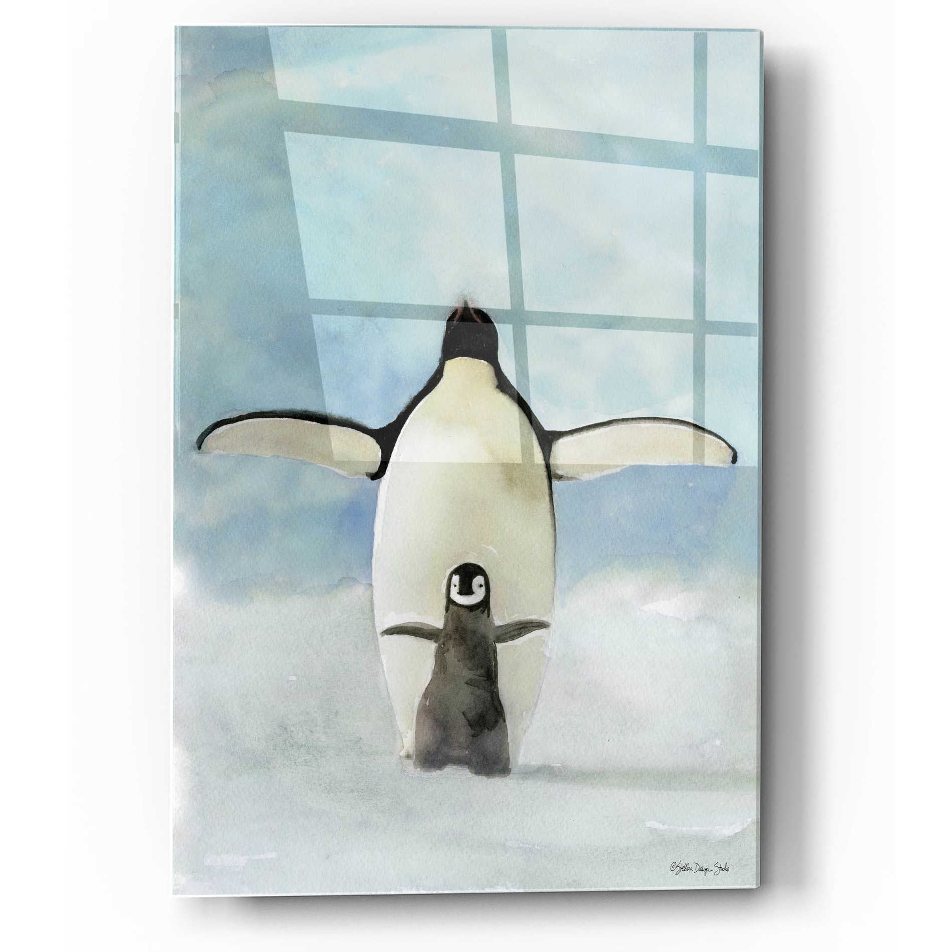 Epic Art 'Penguins' by Stellar Design Studio, Acrylic Glass Wall Art,12x16