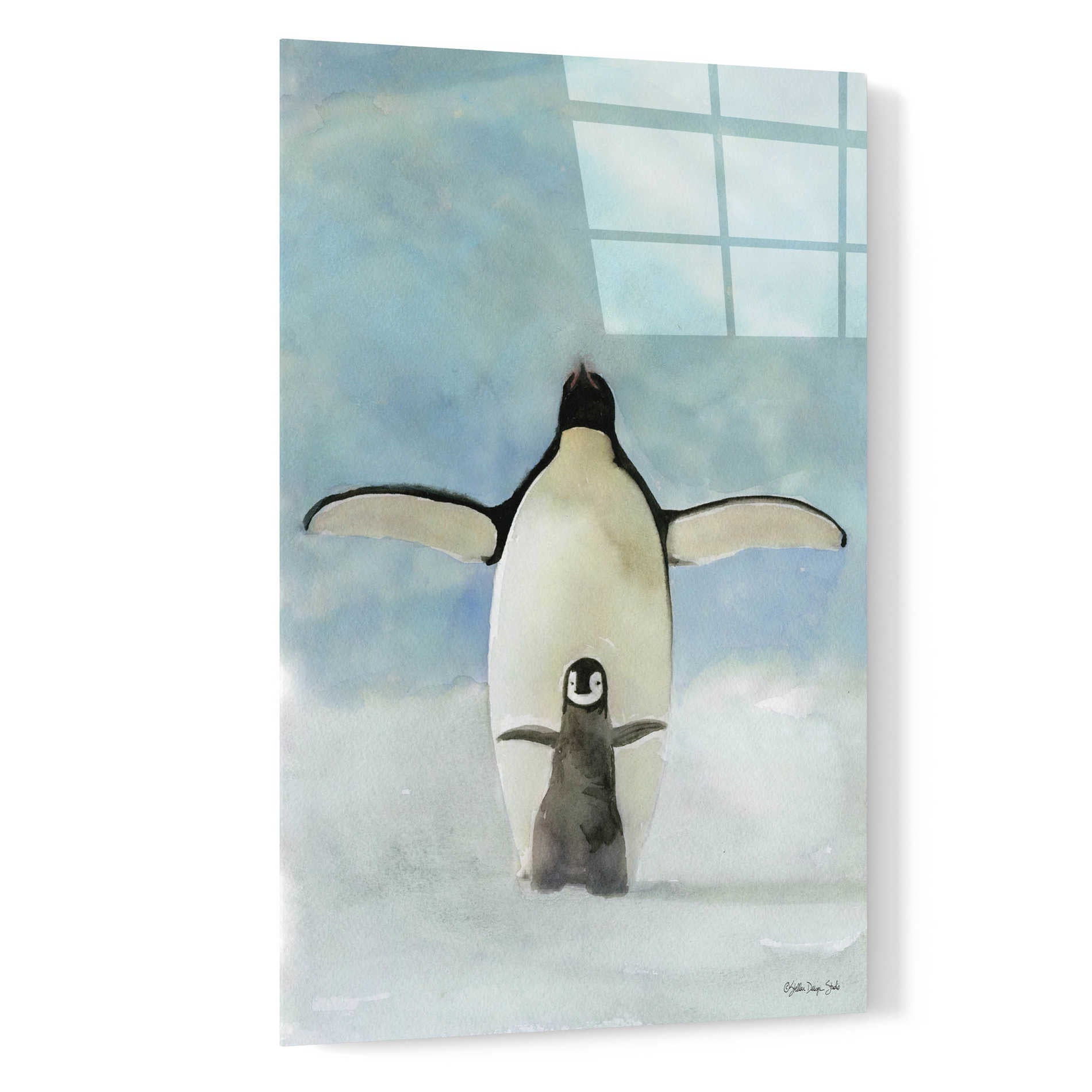 Epic Art 'Penguins' by Stellar Design Studio, Acrylic Glass Wall Art,16x24