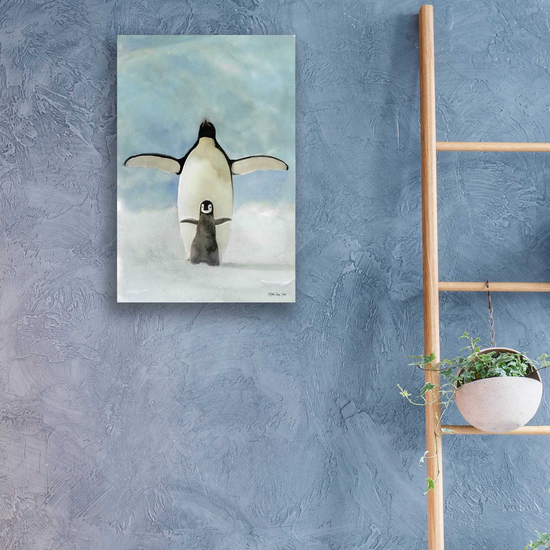 Epic Art 'Penguins' by Stellar Design Studio, Acrylic Glass Wall Art,16x24