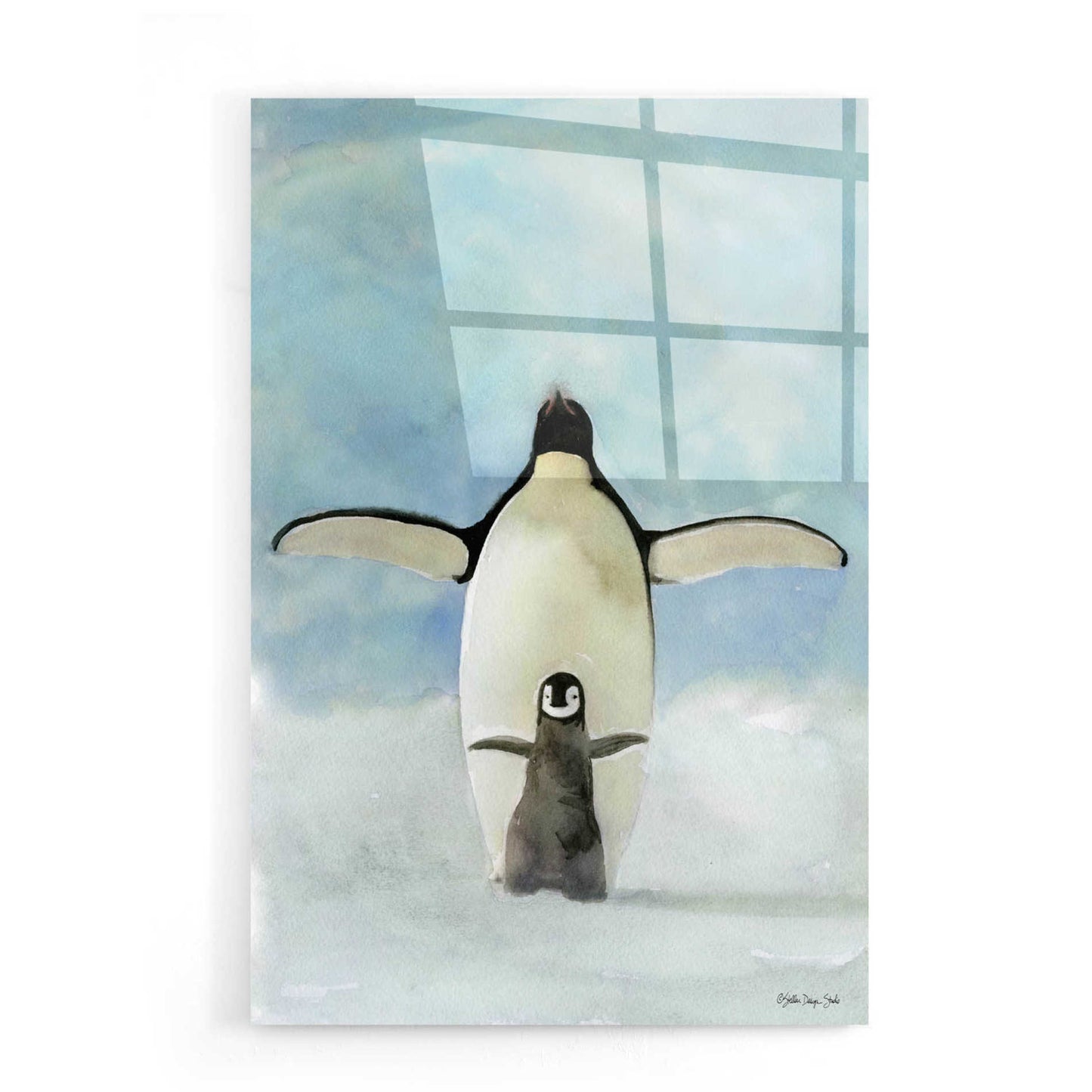 Epic Art 'Penguins' by Stellar Design Studio, Acrylic Glass Wall Art,16x24