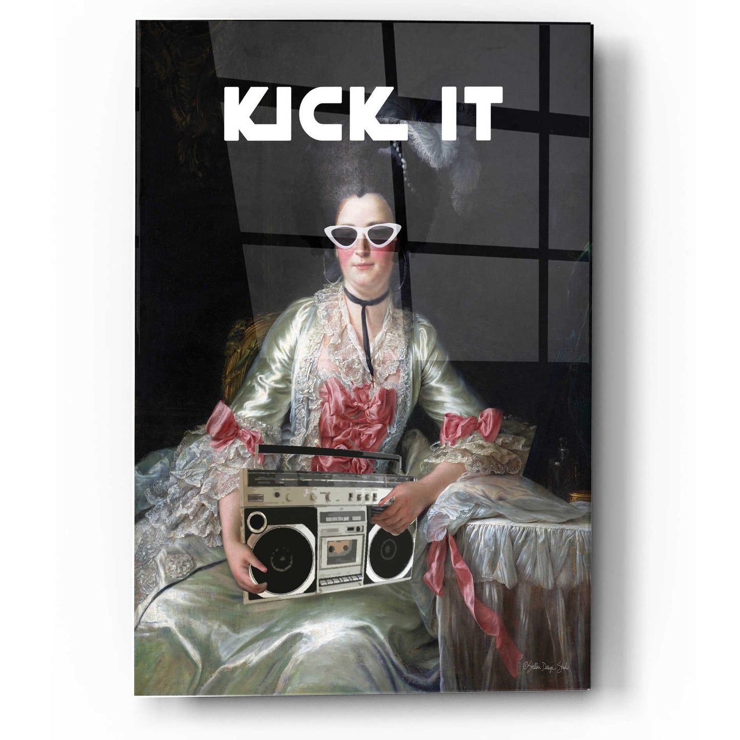 Epic Art 'Kick It' by Stellar Design Studio, Acrylic Glass Wall Art,12x16