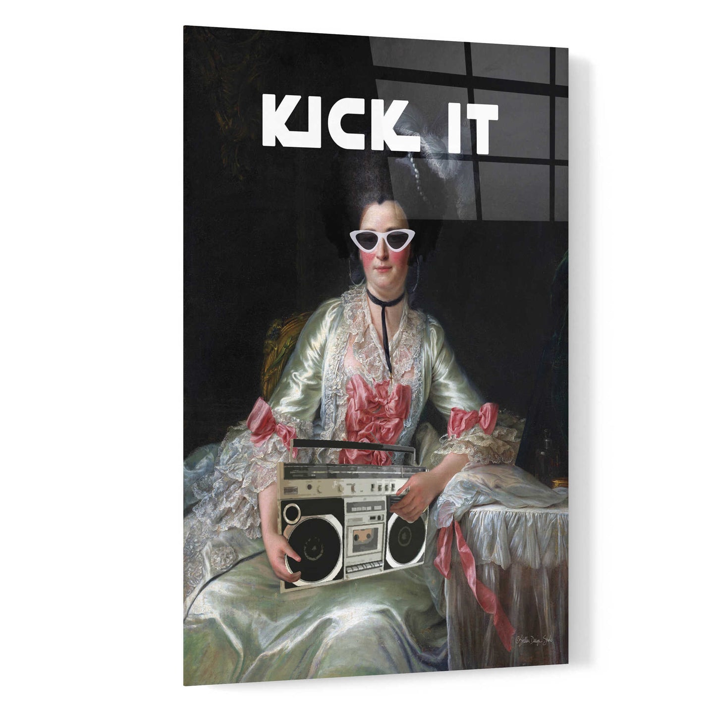 Epic Art 'Kick It' by Stellar Design Studio, Acrylic Glass Wall Art,16x24
