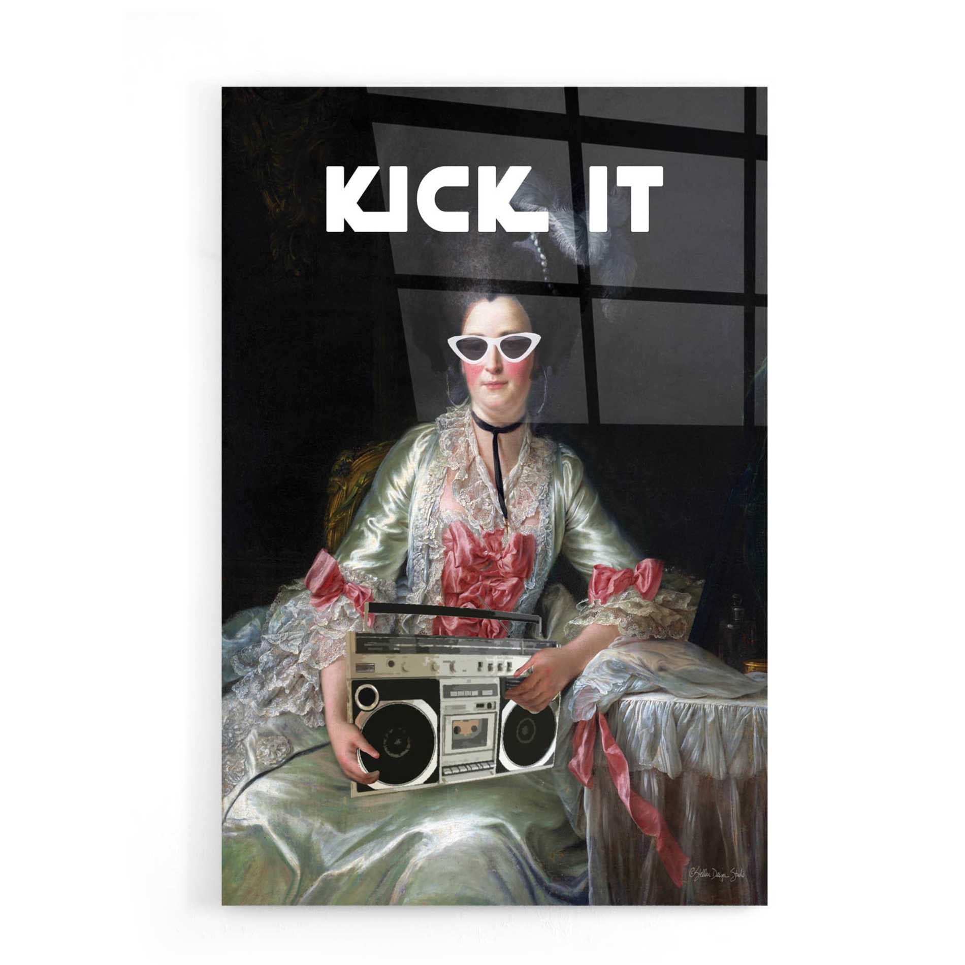Epic Art 'Kick It' by Stellar Design Studio, Acrylic Glass Wall Art,16x24