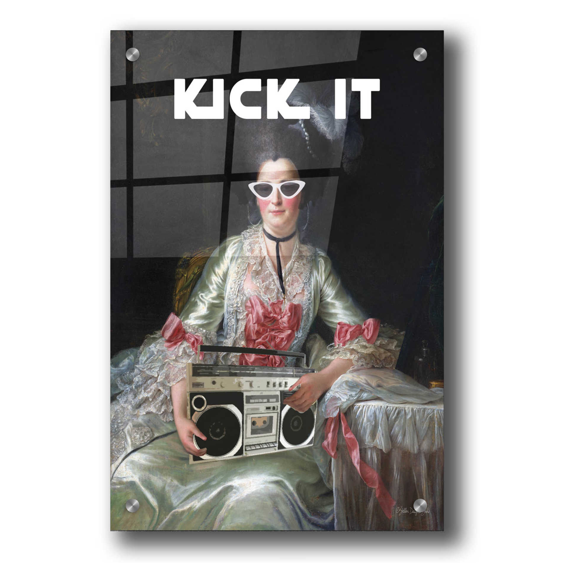 Epic Art 'Kick It' by Stellar Design Studio, Acrylic Glass Wall Art,24x36