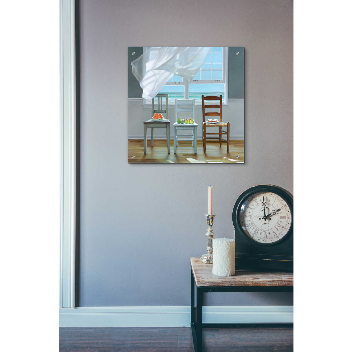 'Beach Therapy' by Karen Hollingsworth, Acrylic Wall Art,24x24