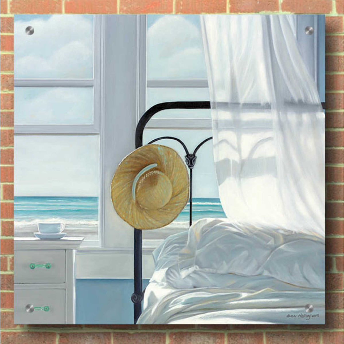 'Sand in the Sheets' by Karen Hollingsworth, Acrylic Wall Art,36x36
