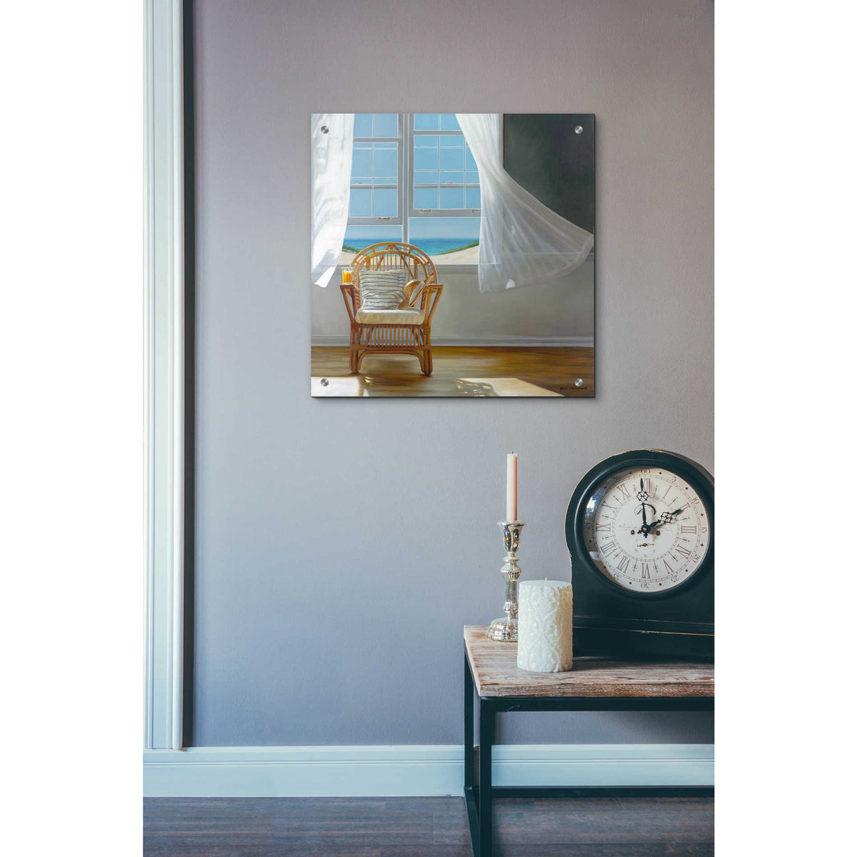 'Tea Time' by Karen Hollingsworth, Acrylic Wall Art,24x24