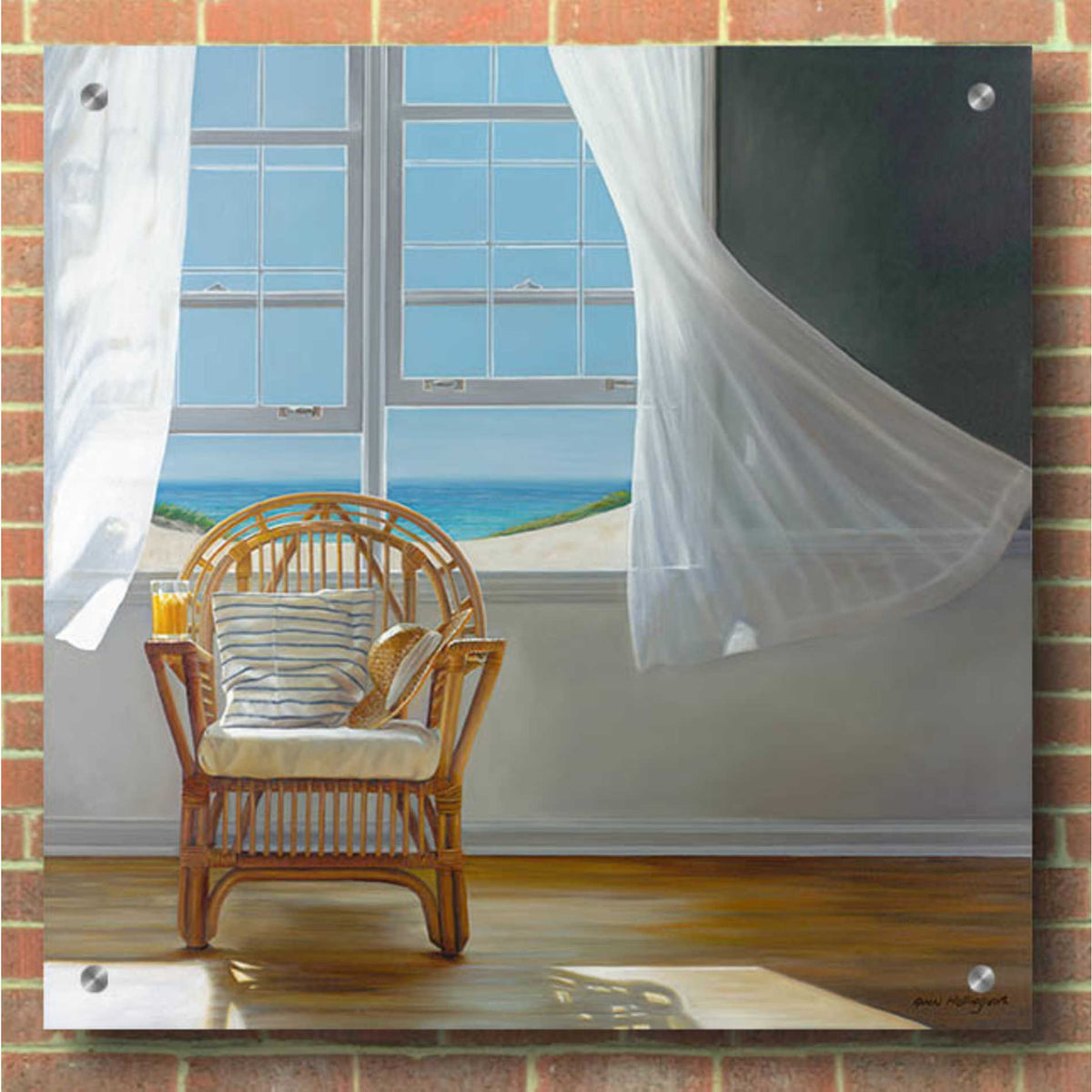 'Tea Time' by Karen Hollingsworth, Acrylic Wall Art,36x36