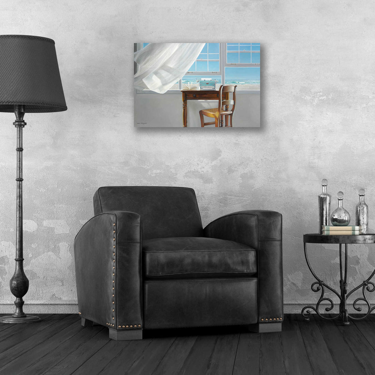 'Channeling Hemingway' by Karen Hollingsworth, Acrylic Wall Art,24x16