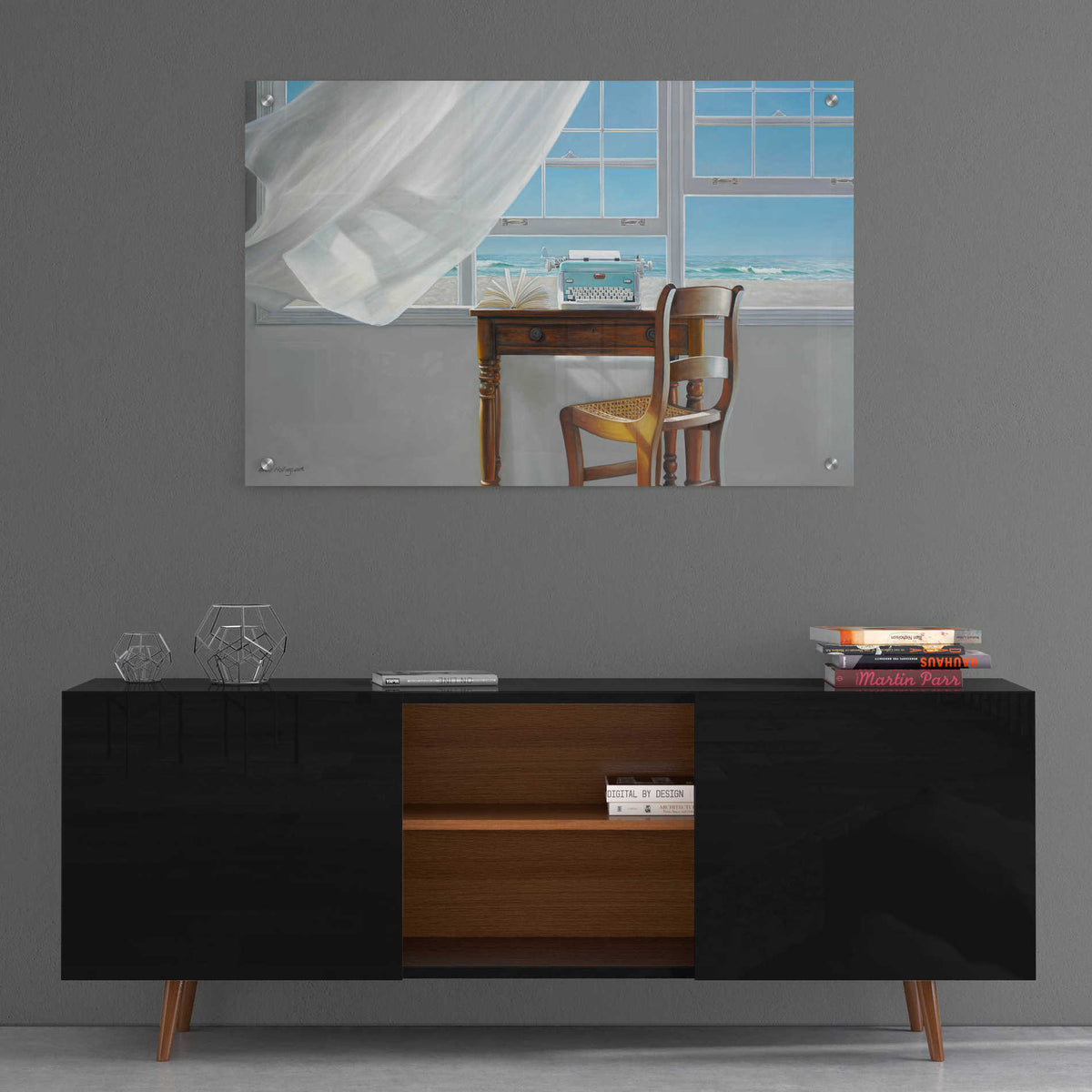 'Channeling Hemingway' by Karen Hollingsworth, Acrylic Wall Art,36x24
