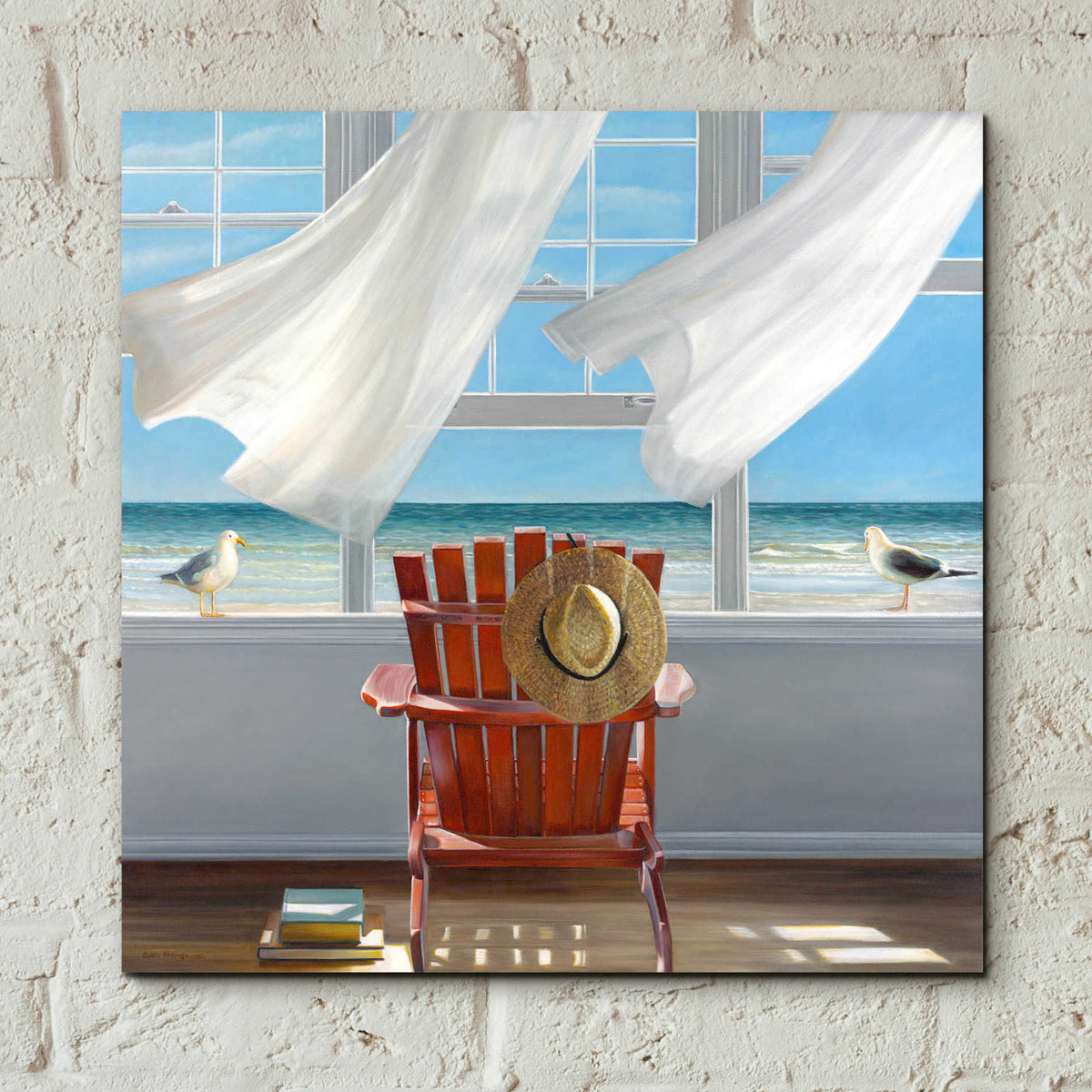 'Lookout' by Karen Hollingsworth, Acrylic Wall Art,12x12