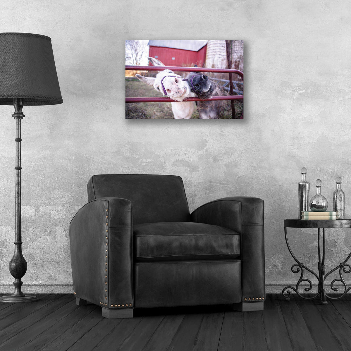 'Hey Donkeys II' by Donnie Quillen, Acrylic Wall Art,24x16