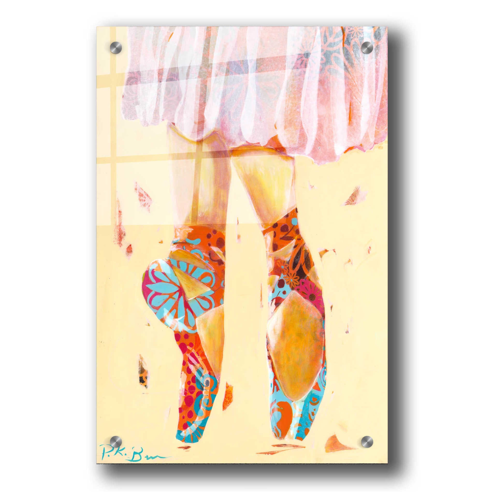 'Ballet Slippers' by Pamela Beer, Acrylic Wall Art,24x36