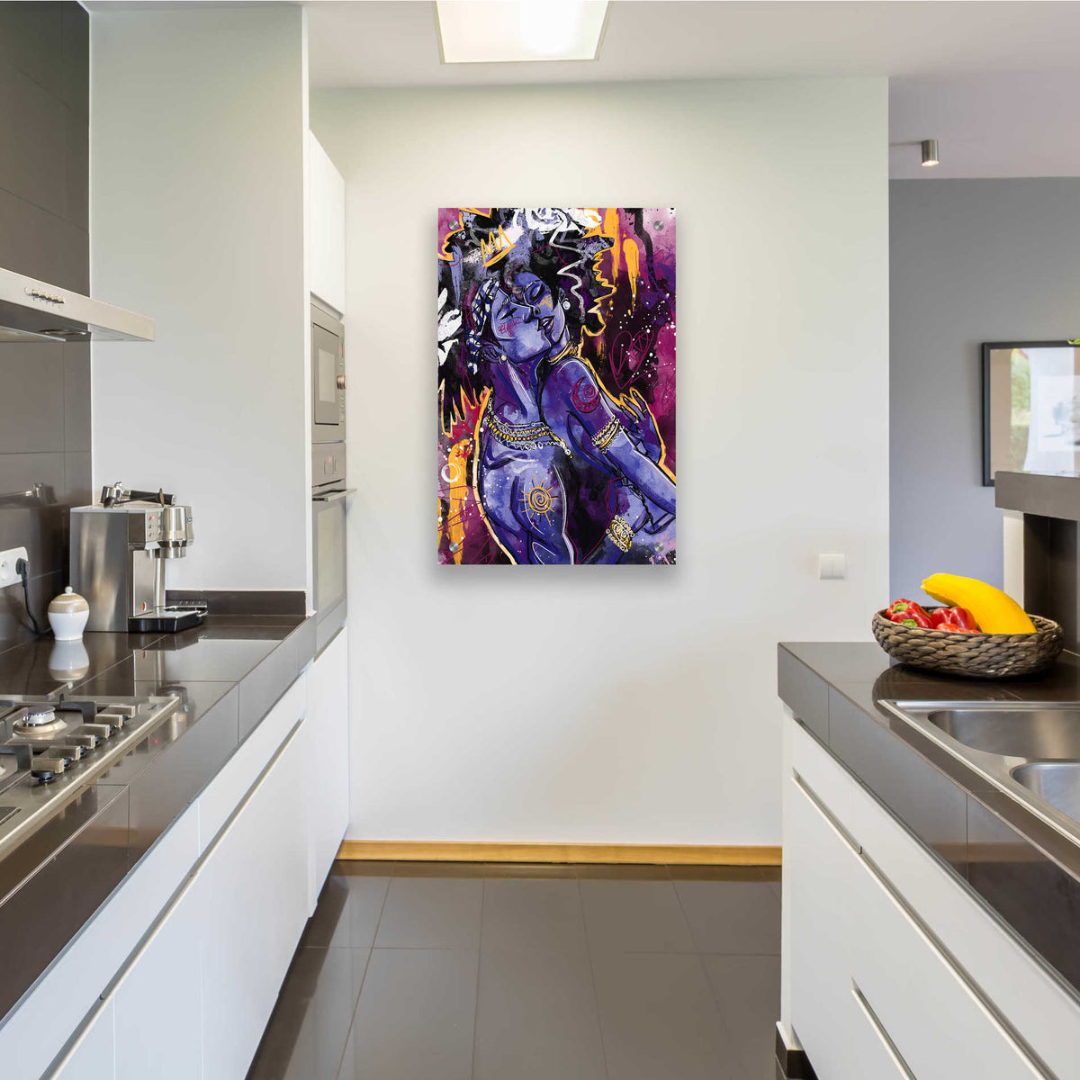Epic Art 'Black Love' by Justin Copeland, Acrylic Glass Wall Art,24x36