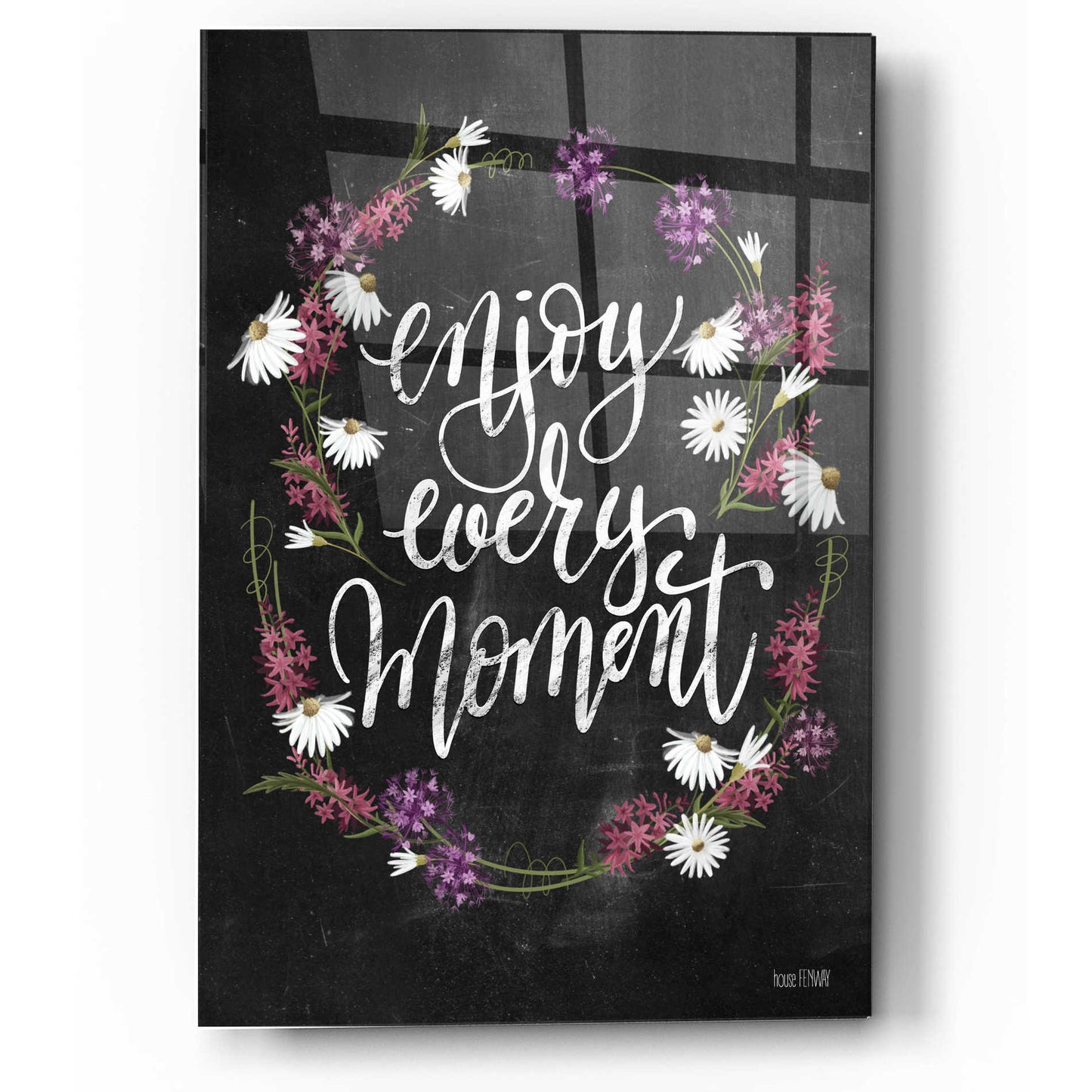 Epic Art 'Enjoy Every Moment' by House Fenway, Acrylic Glass Wall Art,12x16