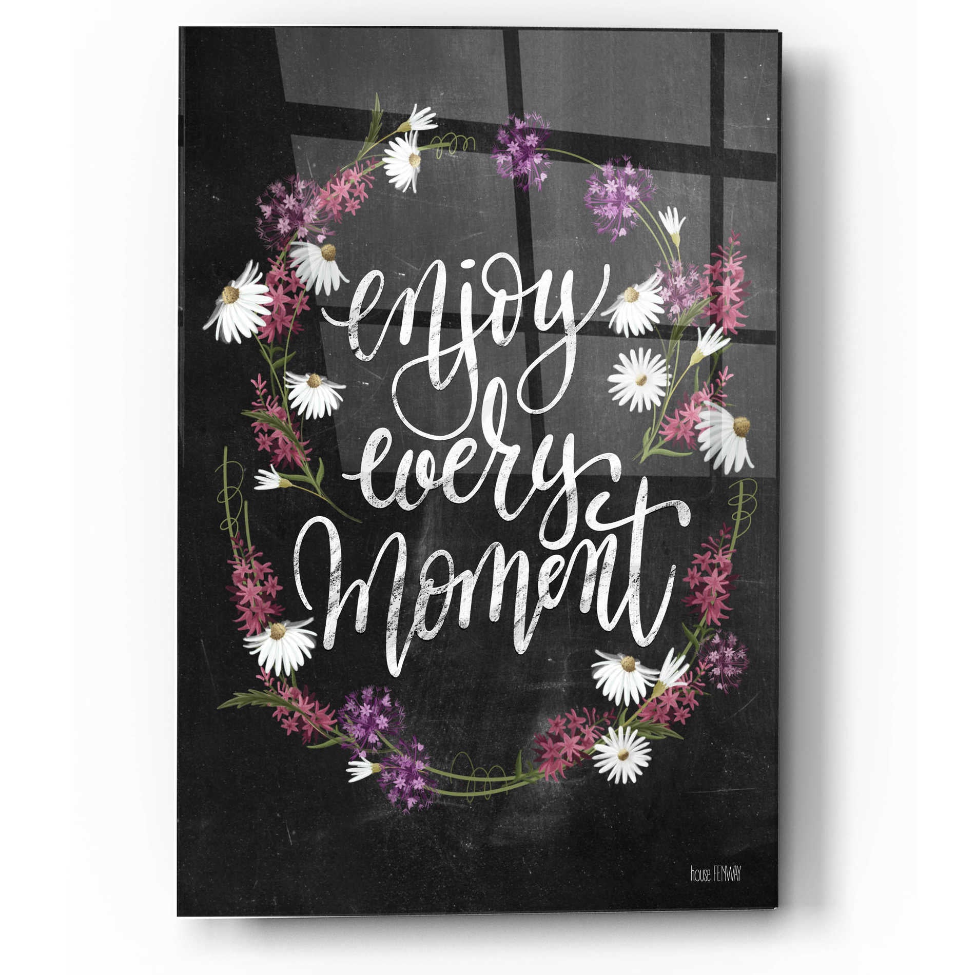 Epic Art 'Enjoy Every Moment' by House Fenway, Acrylic Glass Wall Art,12x16