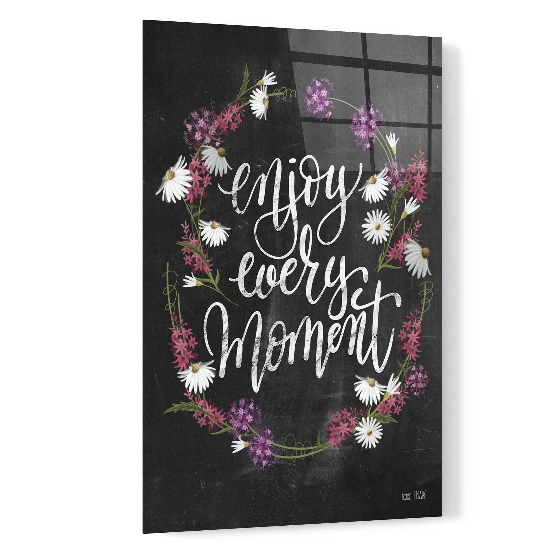 Epic Art 'Enjoy Every Moment' by House Fenway, Acrylic Glass Wall Art,16x24