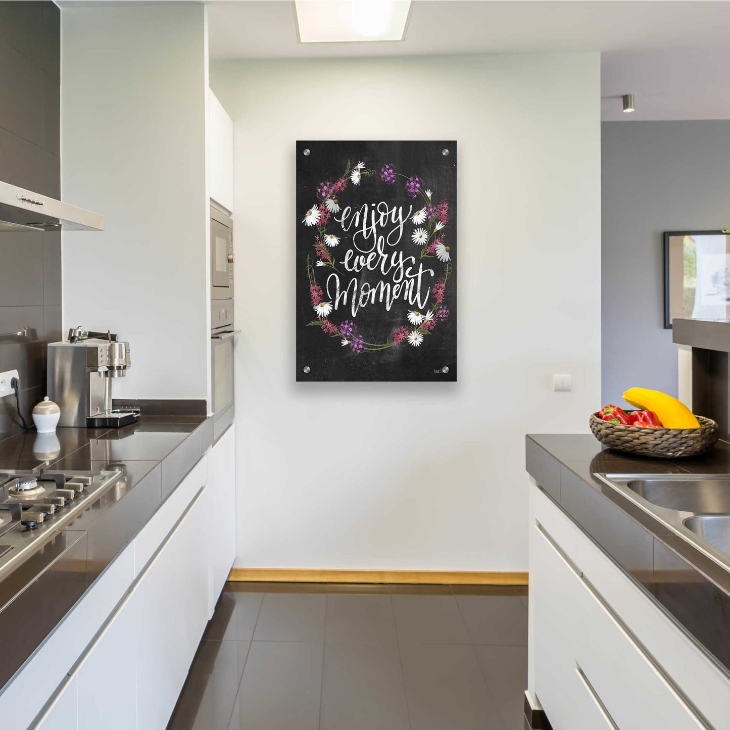 Epic Art 'Enjoy Every Moment' by House Fenway, Acrylic Glass Wall Art,24x36