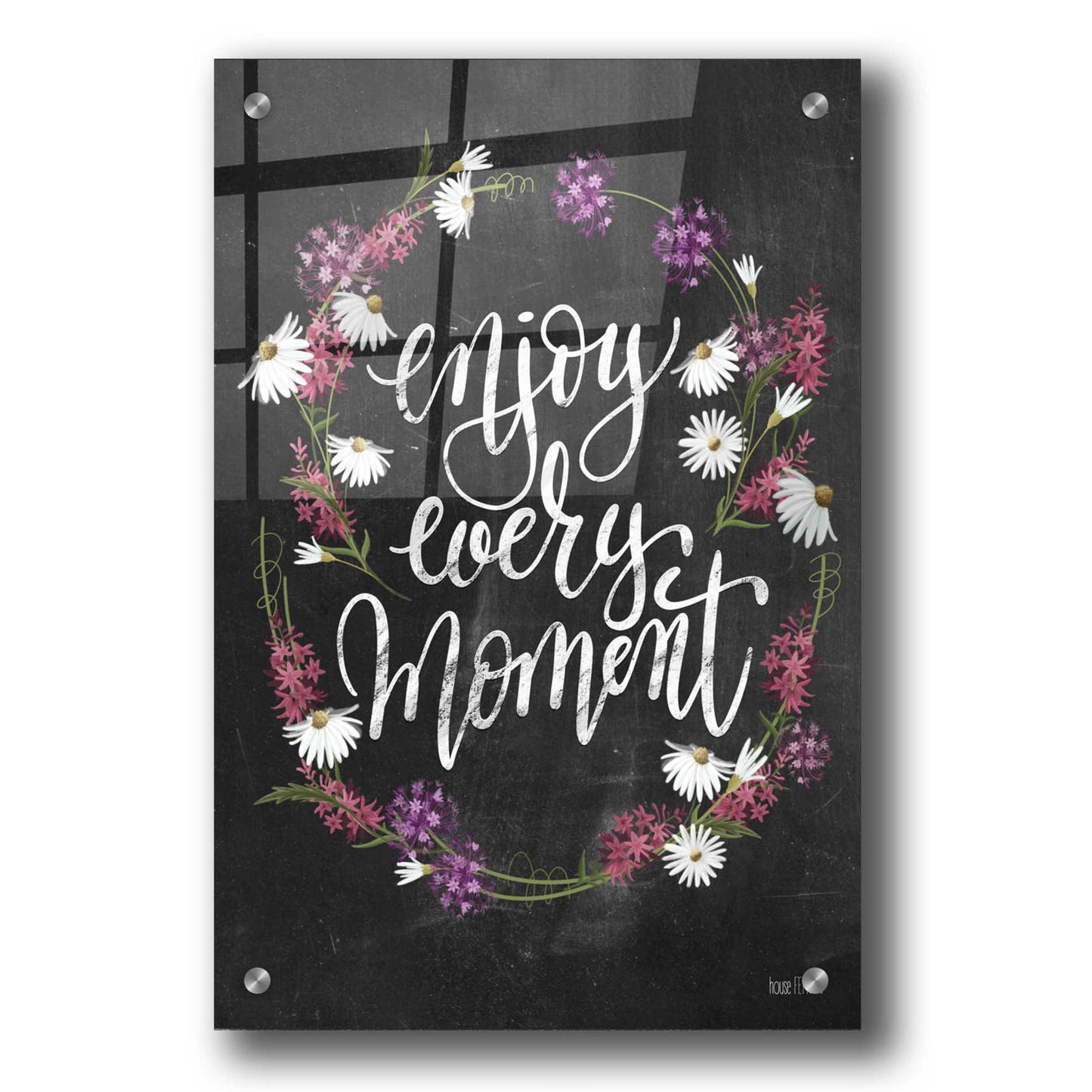 Epic Art 'Enjoy Every Moment' by House Fenway, Acrylic Glass Wall Art,24x36