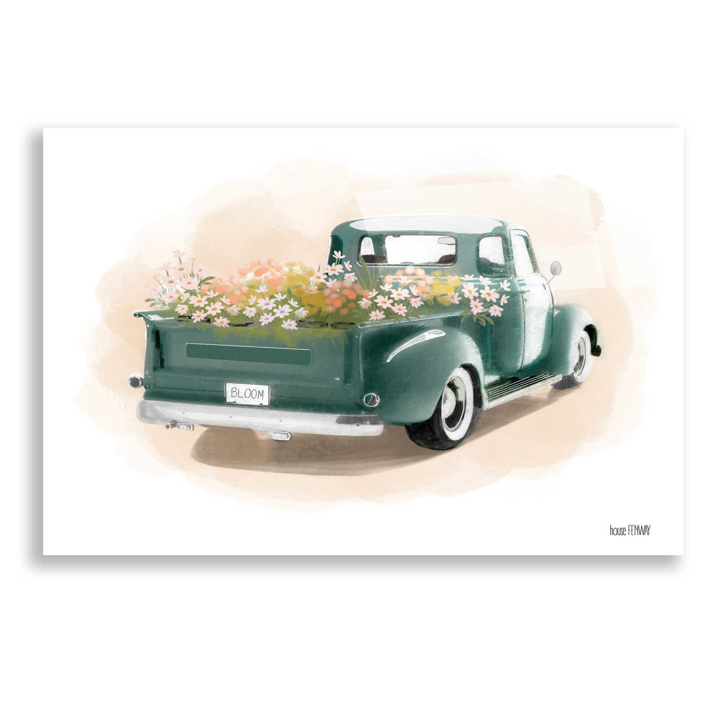 Epic Art 'Flower Truck' by House Fenway, Acrylic Glass Wall Art,24x16