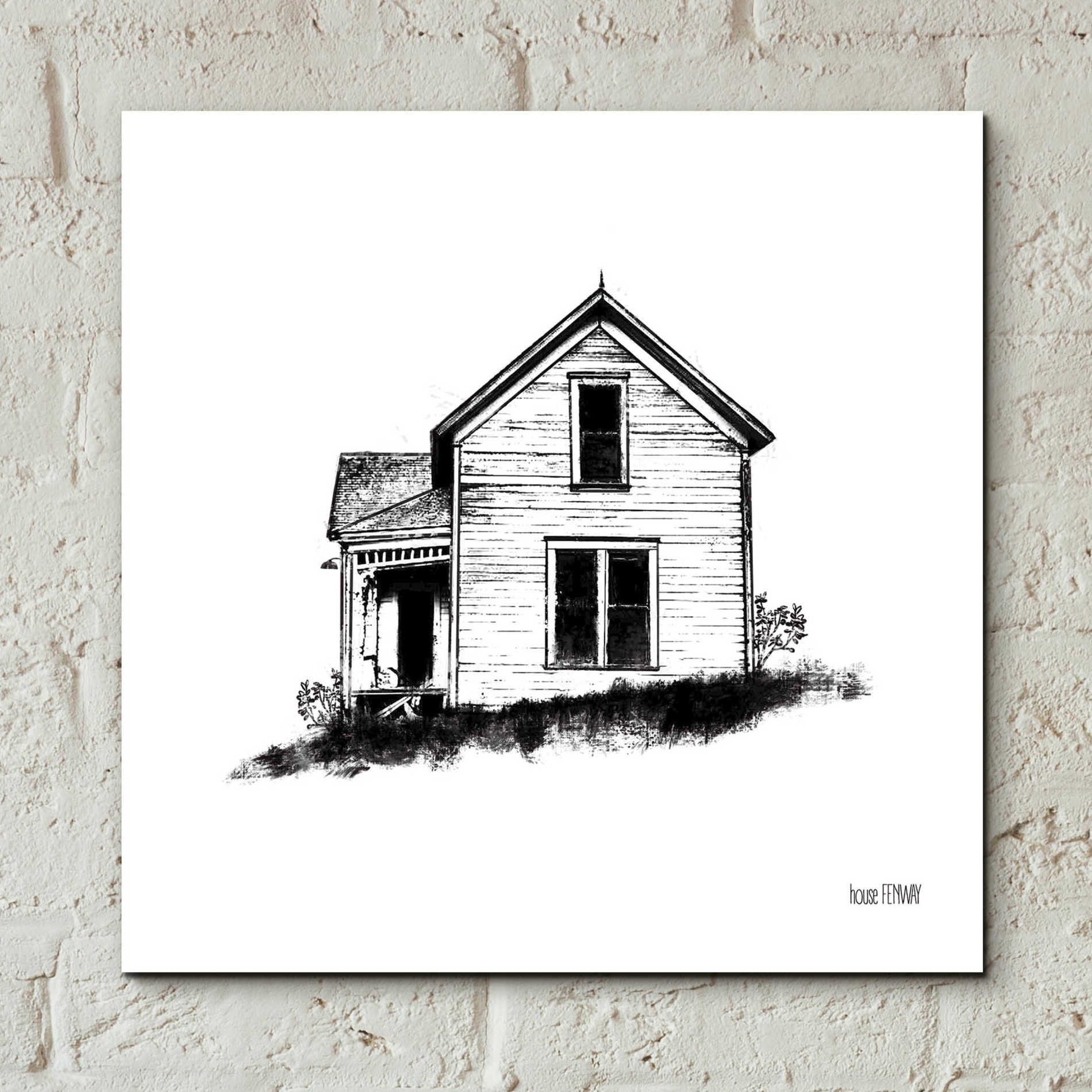 Epic Art 'Farmhouse II' by House Fenway, Acrylic Glass Wall Art,12x12