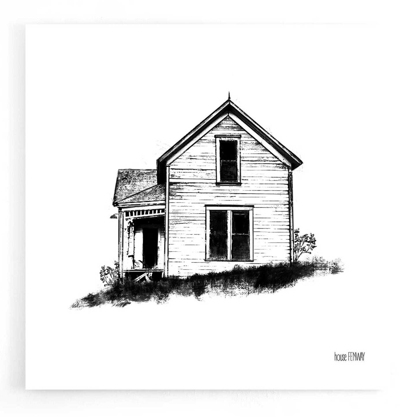 Epic Art 'Farmhouse II' by House Fenway, Acrylic Glass Wall Art,12x12