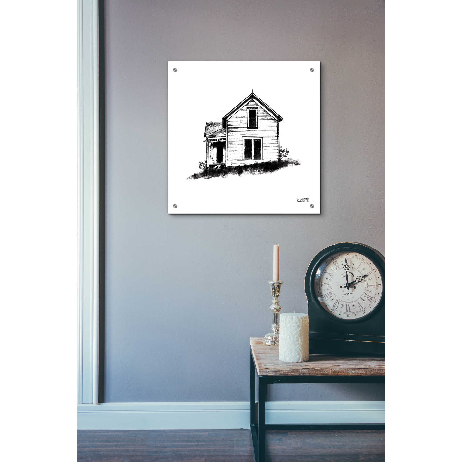 Epic Art 'Farmhouse II' by House Fenway, Acrylic Glass Wall Art,24x24