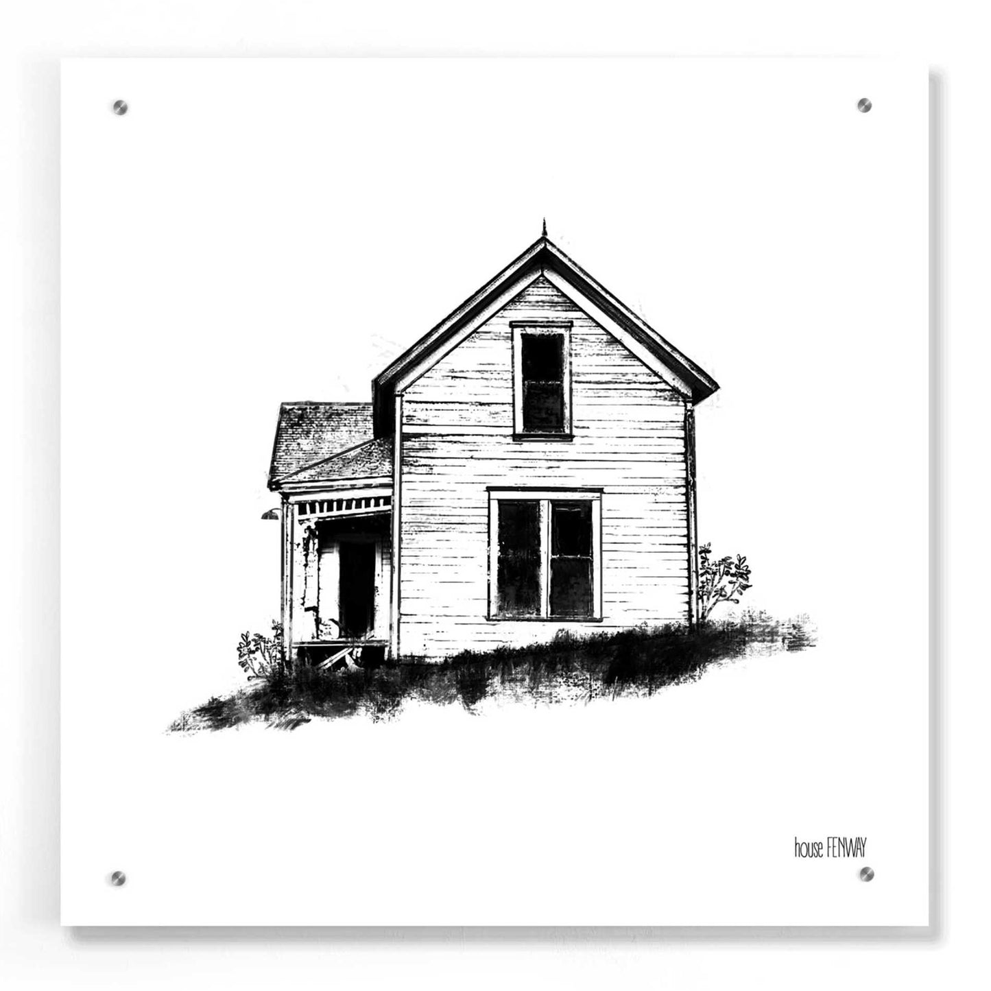 Epic Art 'Farmhouse II' by House Fenway, Acrylic Glass Wall Art,24x24