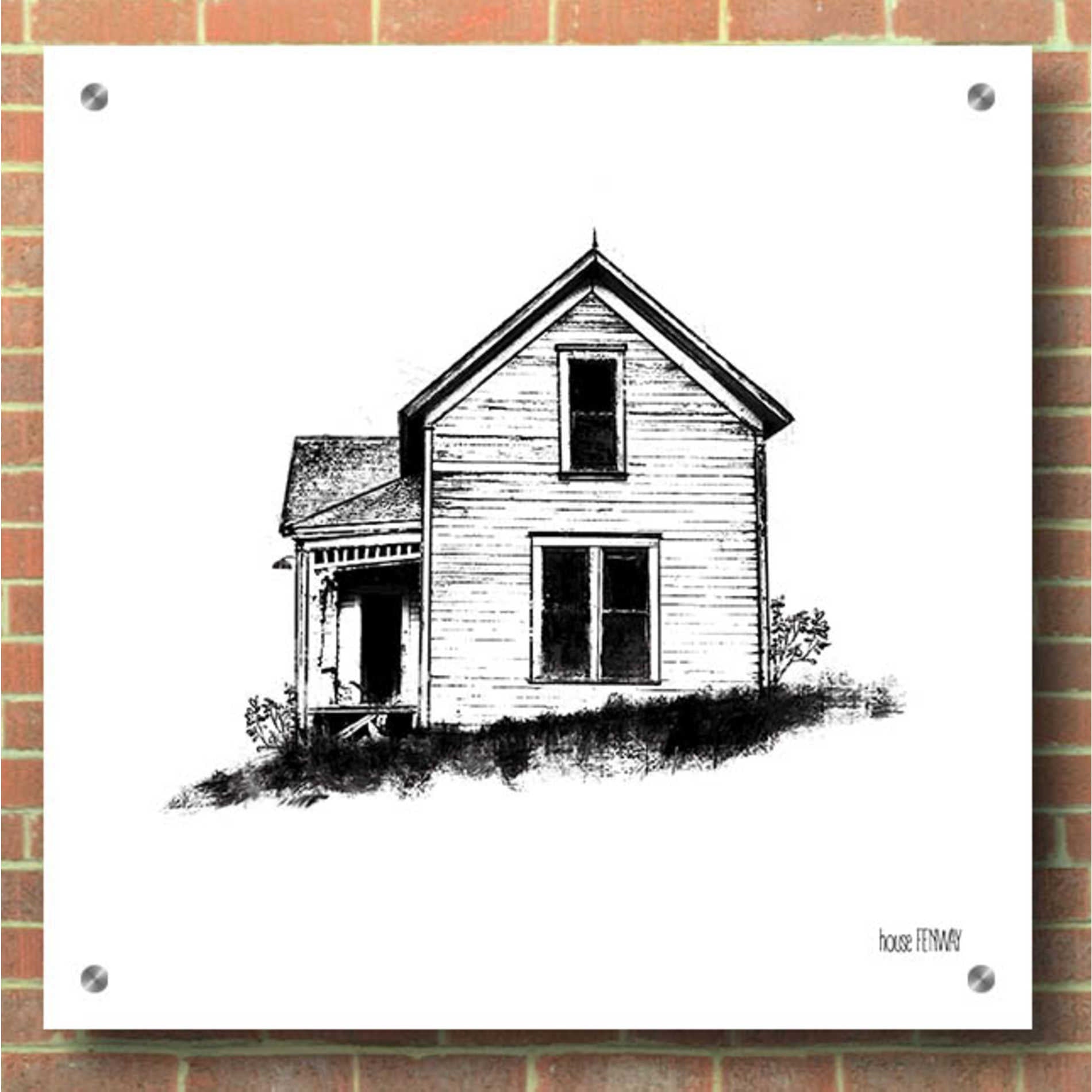 Epic Art 'Farmhouse II' by House Fenway, Acrylic Glass Wall Art,36x36