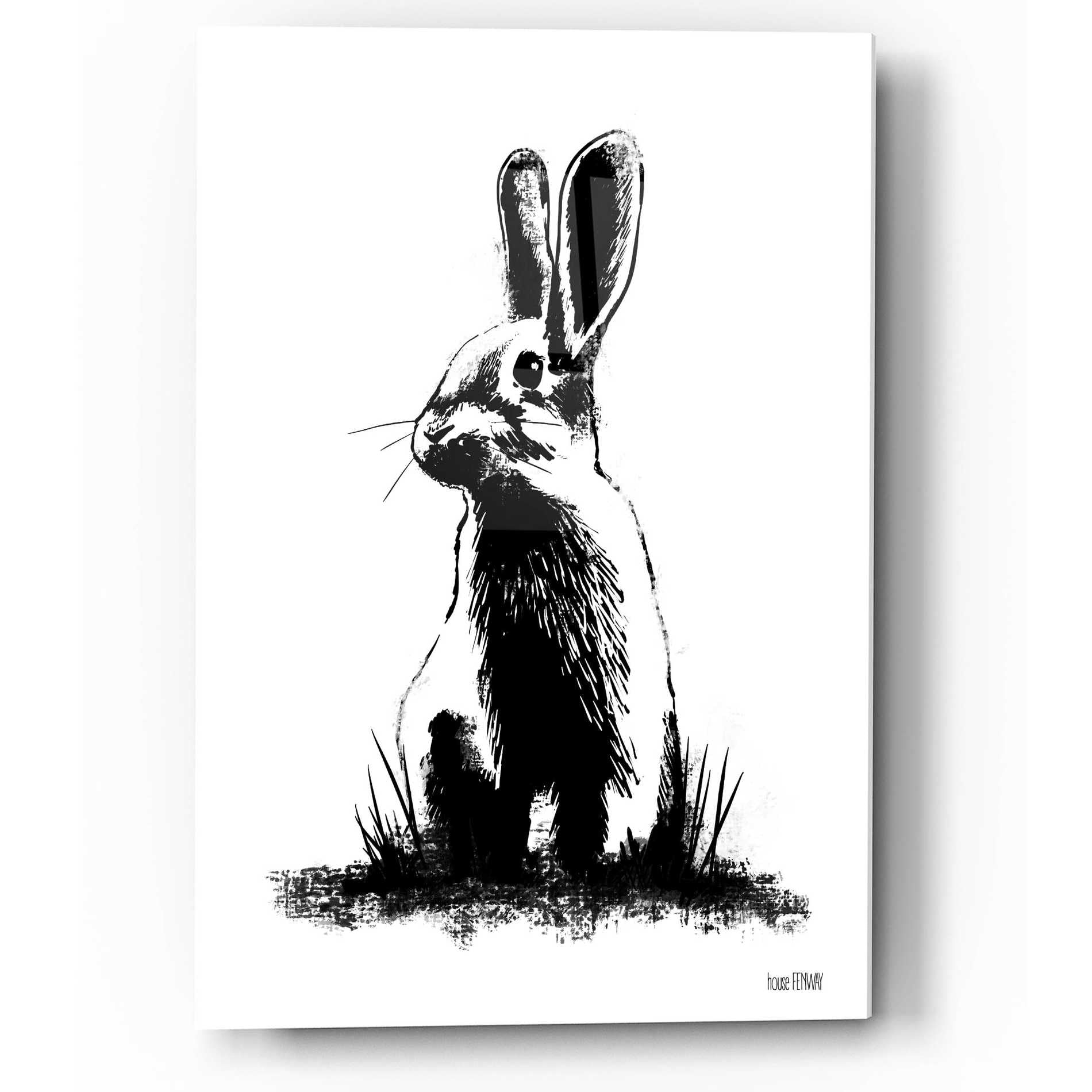 Epic Art 'Farmhouse Rabbit' by House Fenway, Acrylic Glass Wall Art,12x16