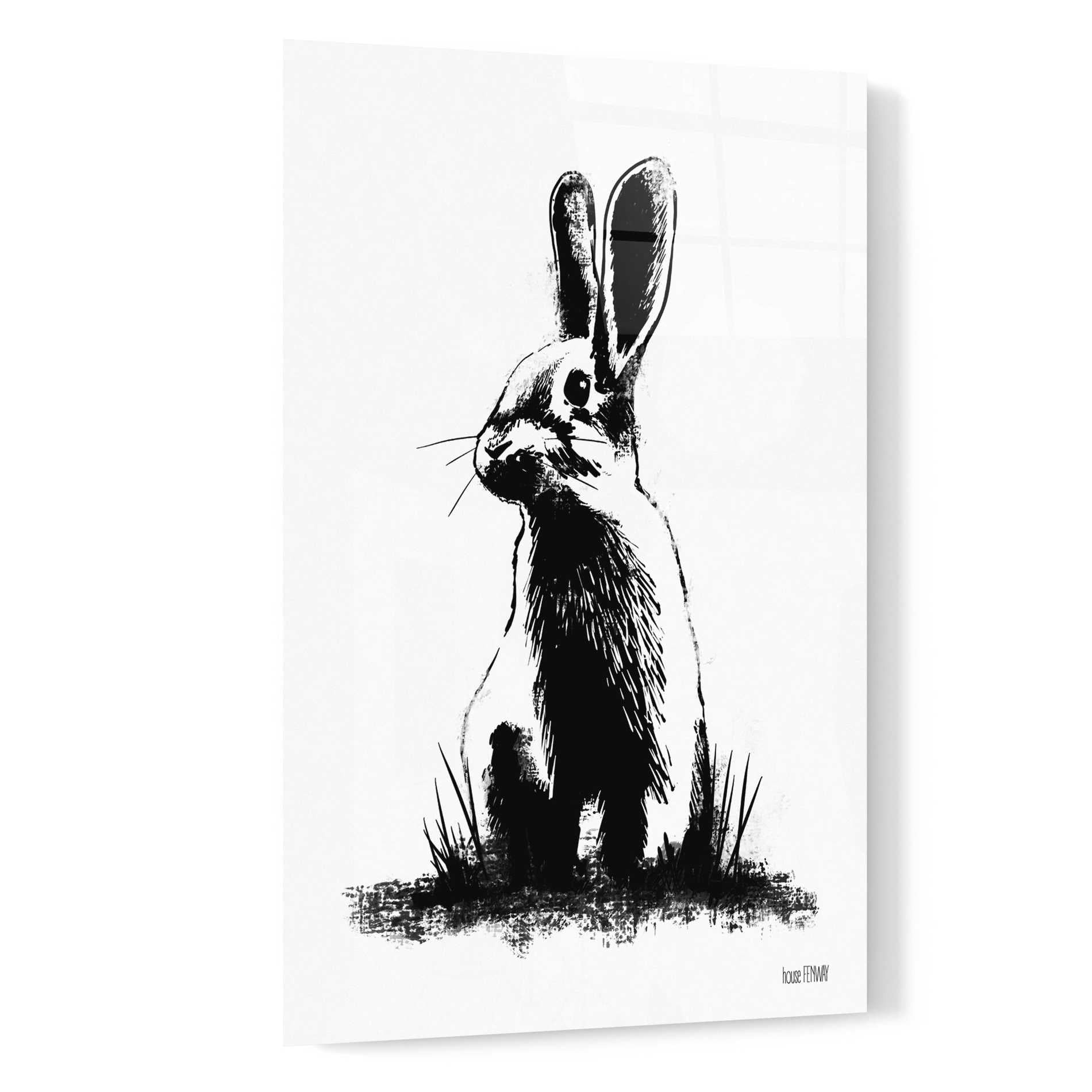 Epic Art 'Farmhouse Rabbit' by House Fenway, Acrylic Glass Wall Art,16x24