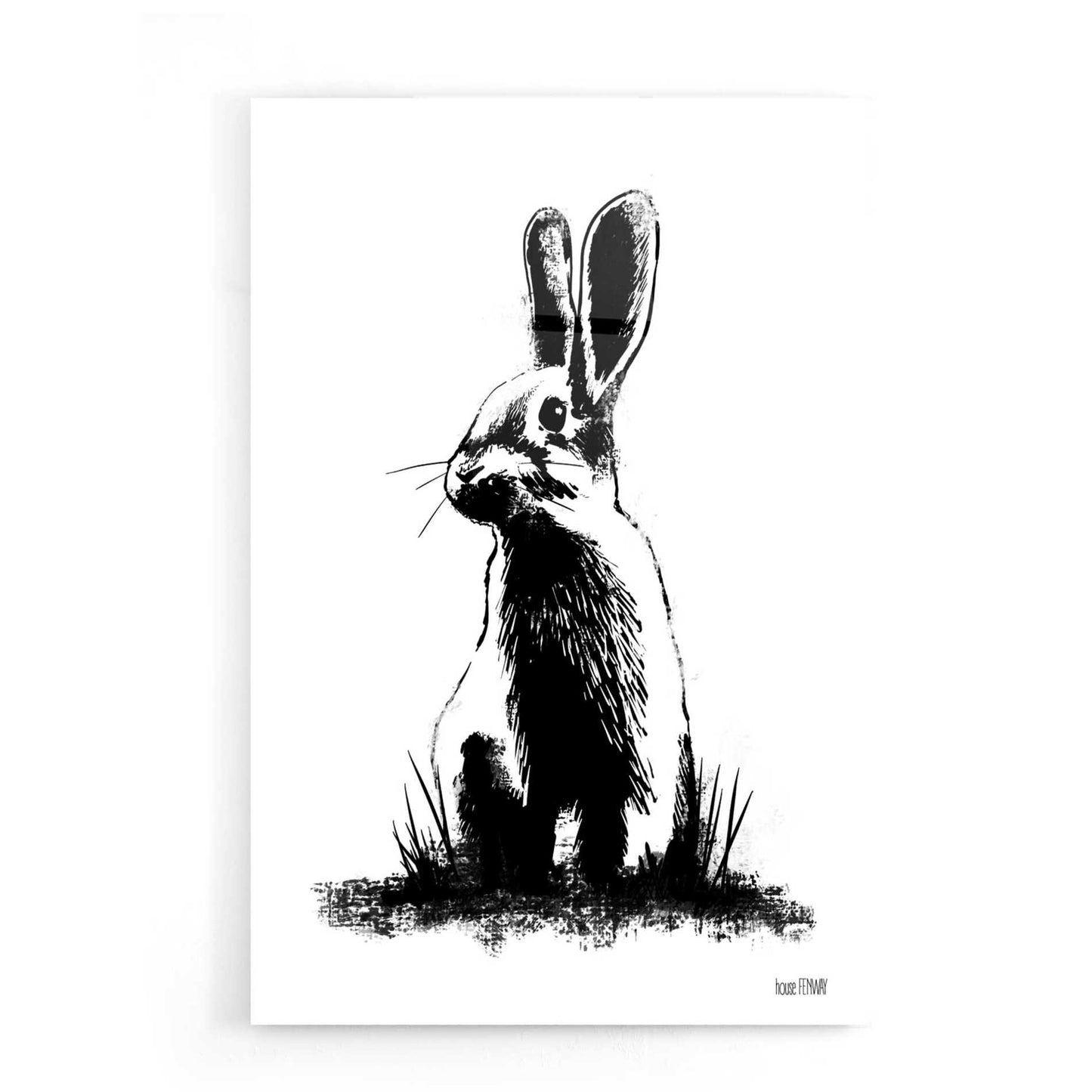 Epic Art 'Farmhouse Rabbit' by House Fenway, Acrylic Glass Wall Art,16x24