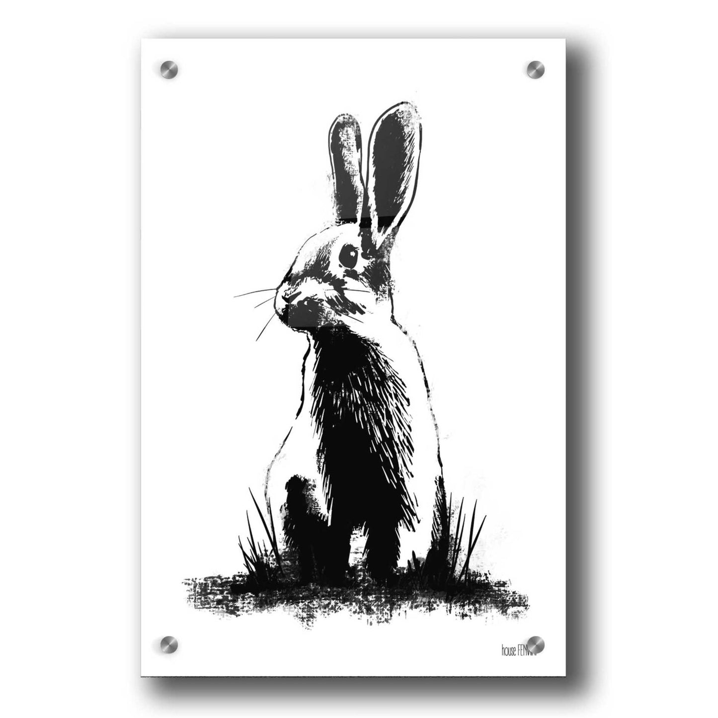 Epic Art 'Farmhouse Rabbit' by House Fenway, Acrylic Glass Wall Art,24x36