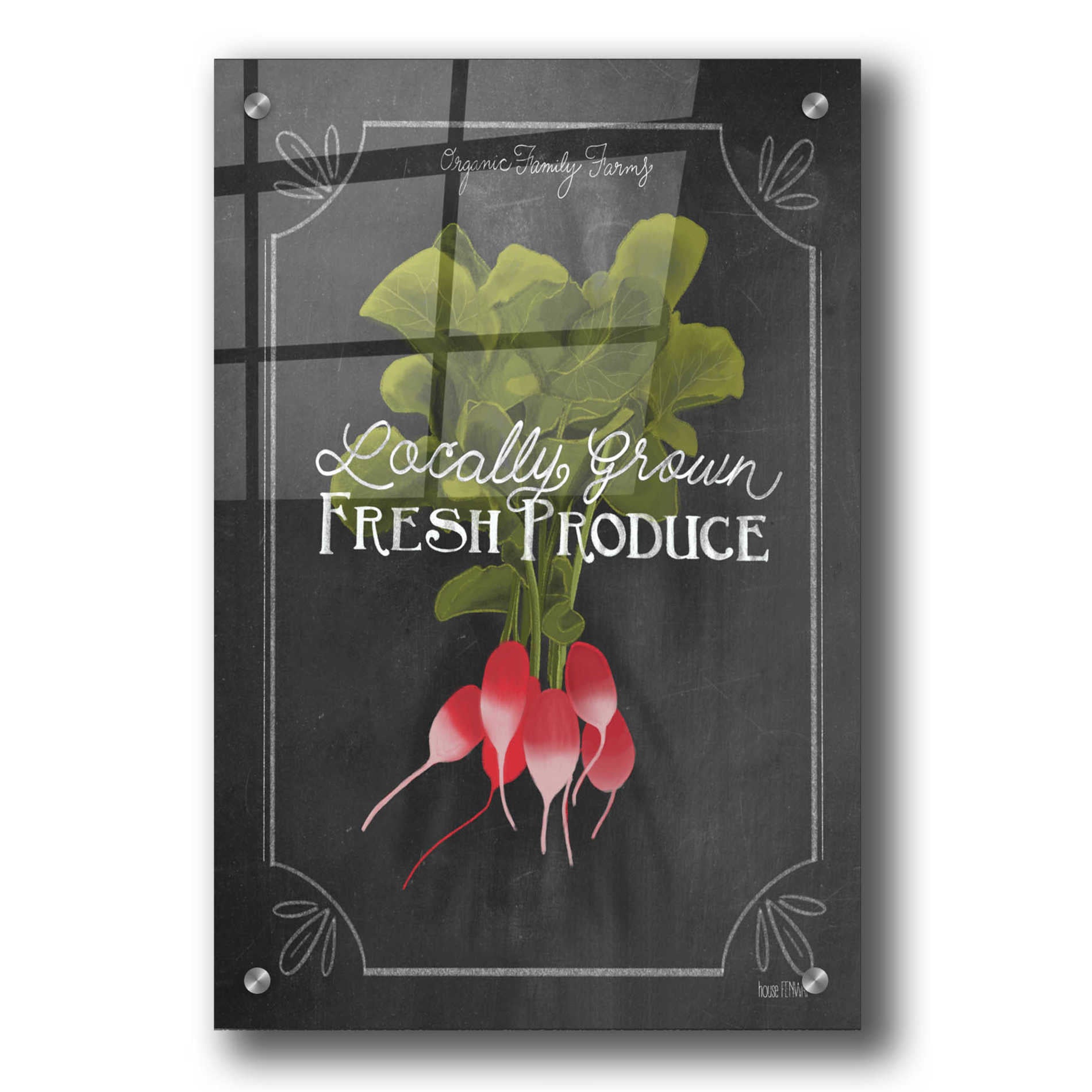 Epic Art 'Fresh Radishes' by House Fenway, Acrylic Glass Wall Art,24x36