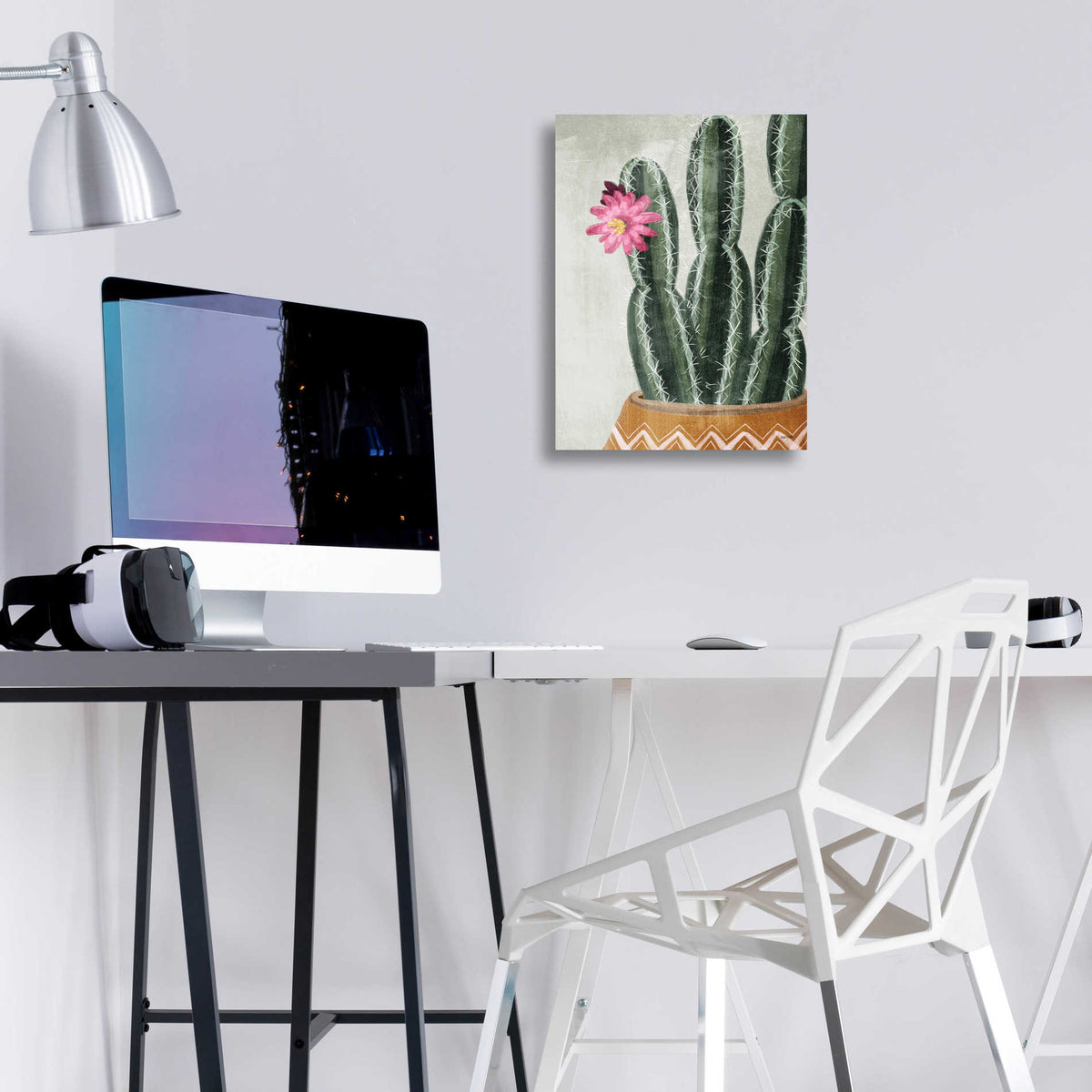 Epic Art 'Flowering Cactus' by House Fenway, Acrylic Glass Wall Art,12x16