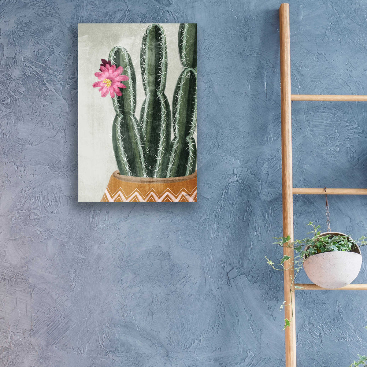Epic Art 'Flowering Cactus' by House Fenway, Acrylic Glass Wall Art,16x24