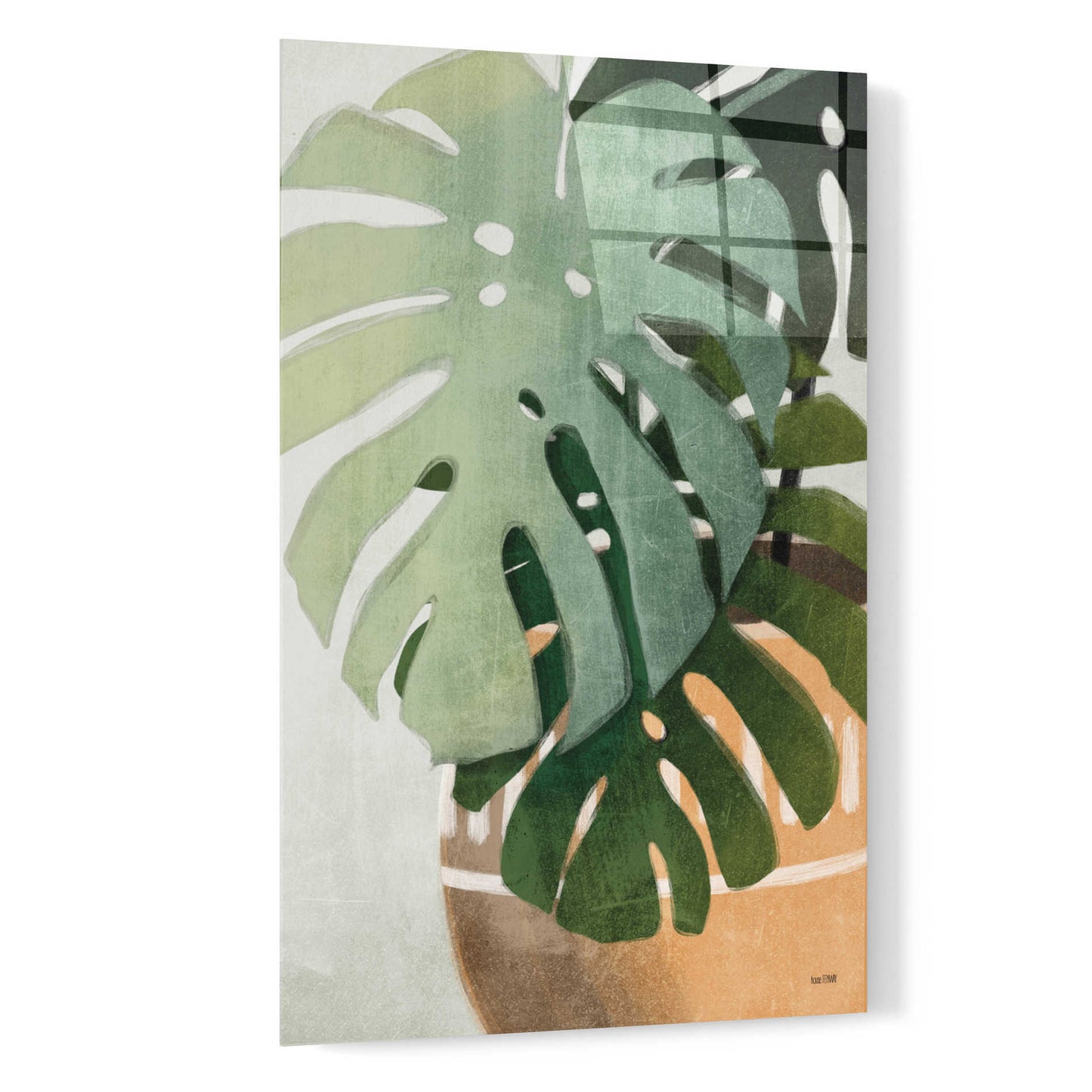 Epic Art 'Monstera Leaves' by House Fenway, Acrylic Glass Wall Art,16x24