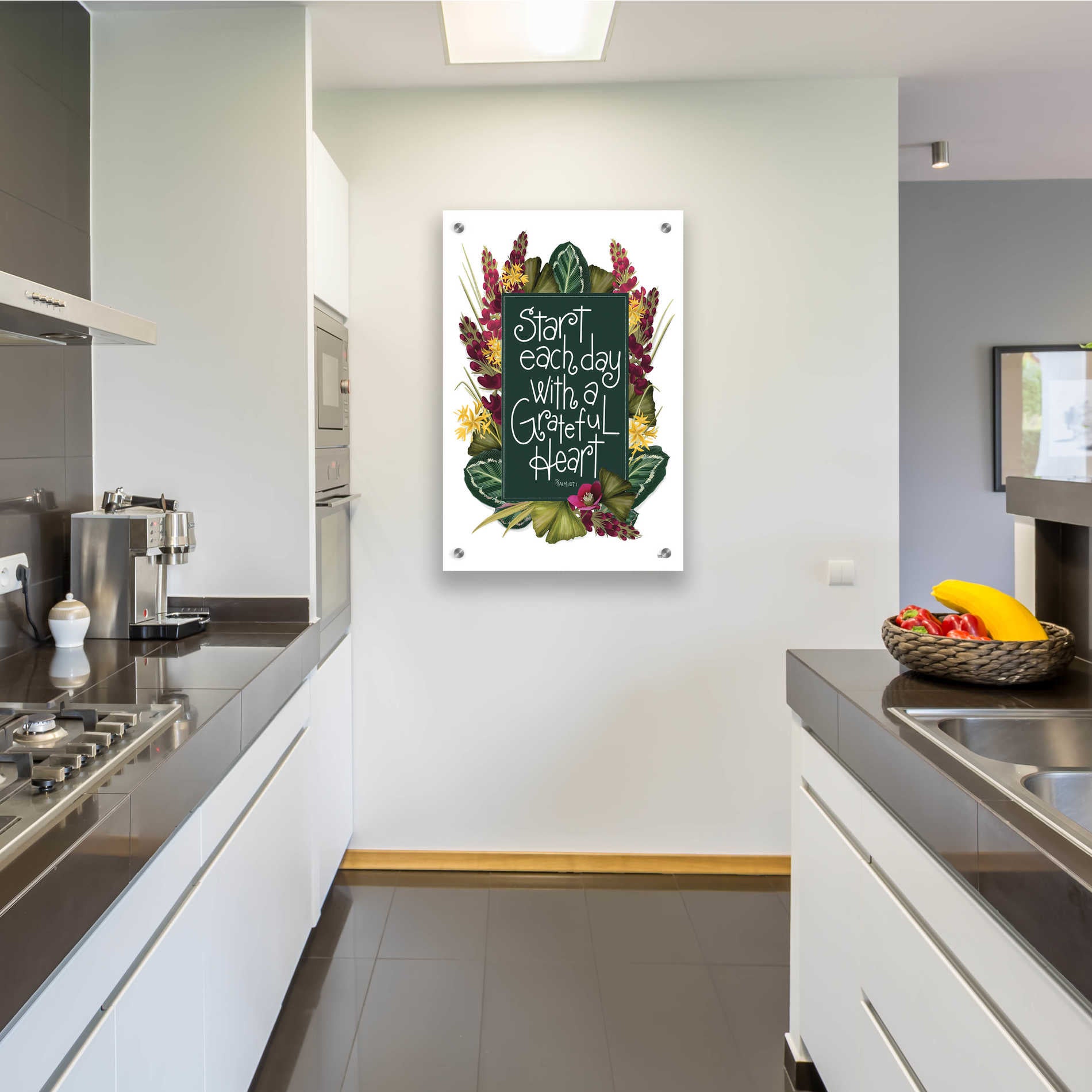 Epic Art 'Grateful Heart' by House Fenway, Acrylic Glass Wall Art,24x36