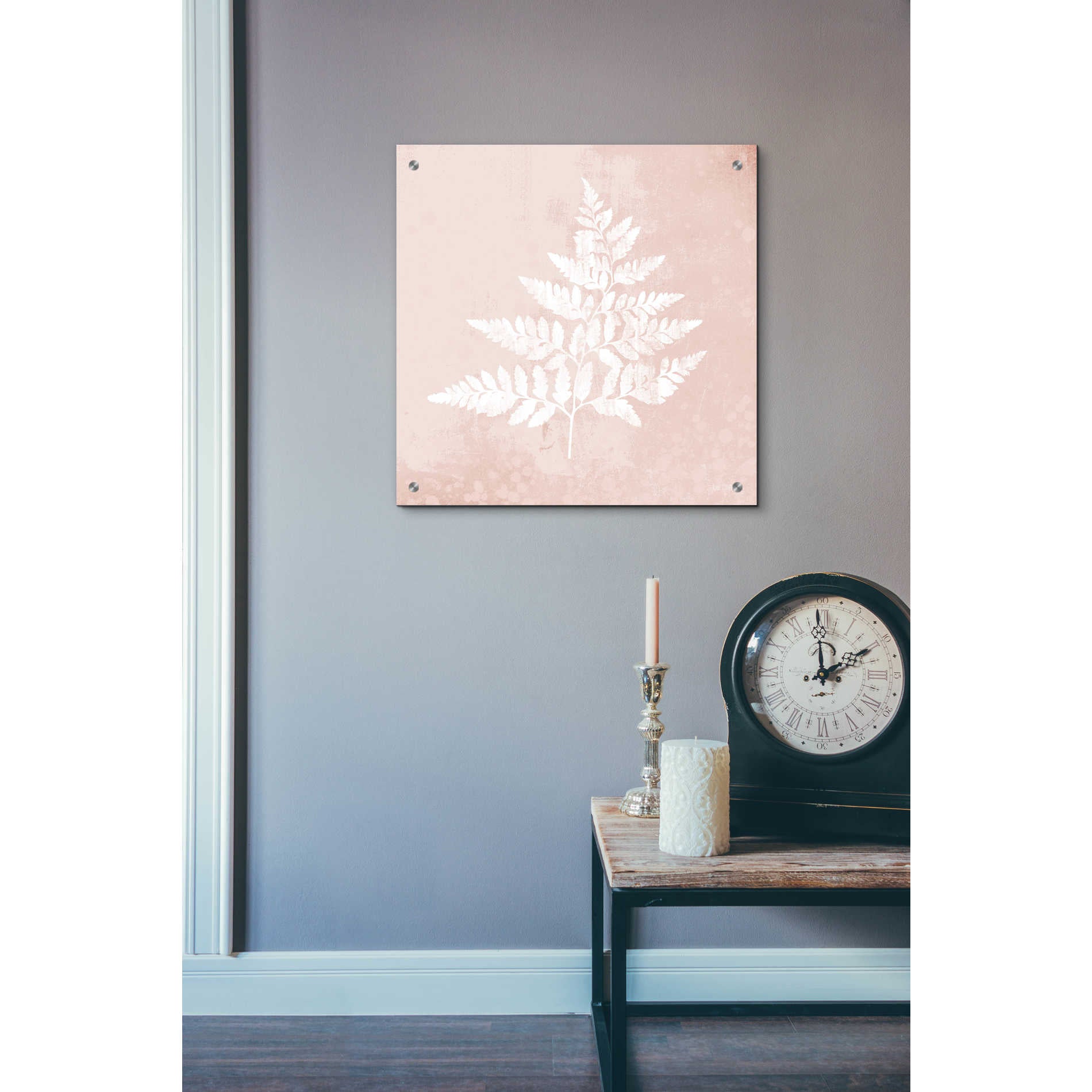 Epic Art 'Blush Fern I' by House Fenway, Acrylic Glass Wall Art,24x24