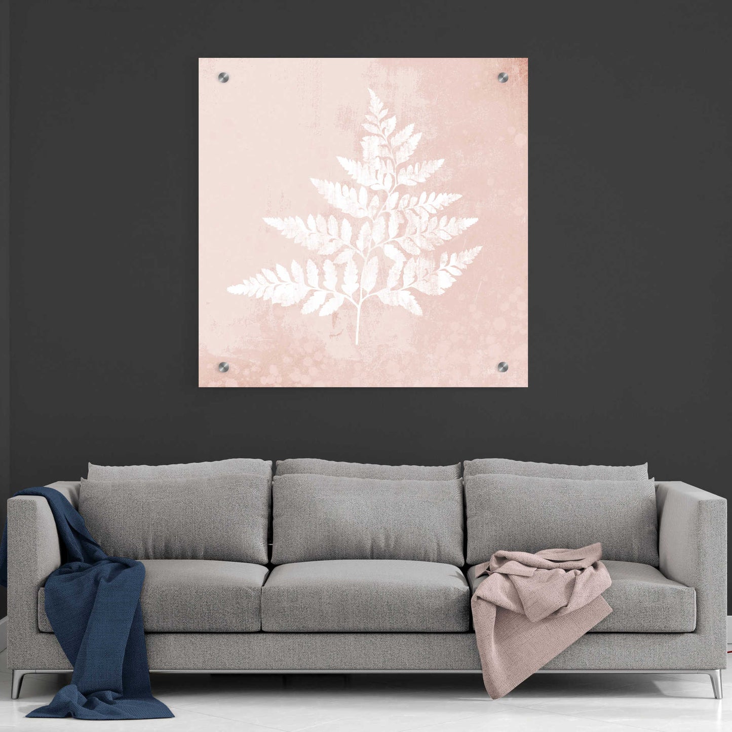 Epic Art 'Blush Fern I' by House Fenway, Acrylic Glass Wall Art,36x36