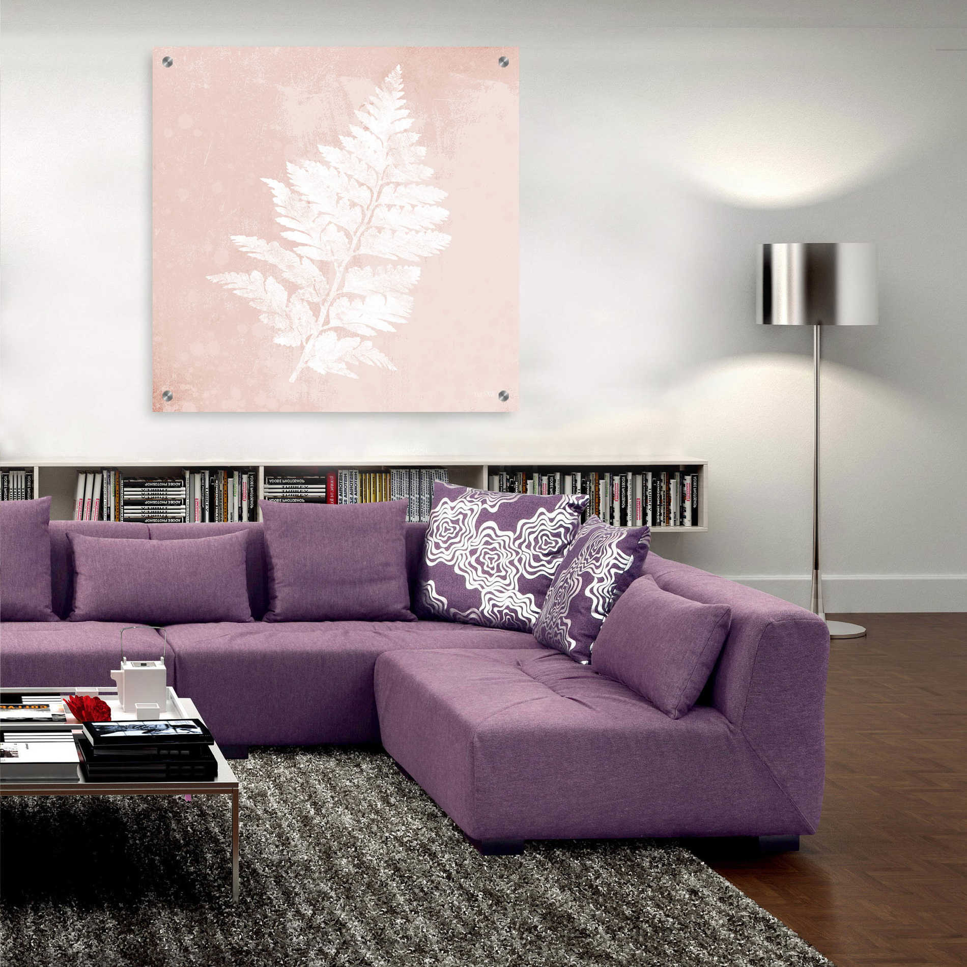 Epic Art 'Blush Fern II' by House Fenway, Acrylic Glass Wall Art,36x36