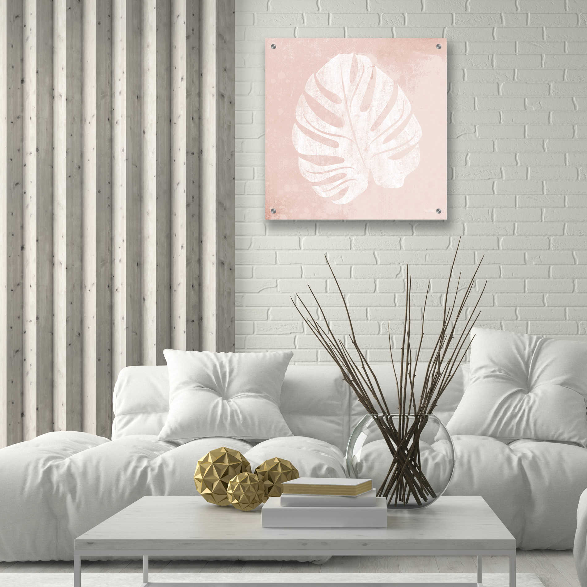 Epic Art 'Blush Fern III' by House Fenway, Acrylic Glass Wall Art,24x24