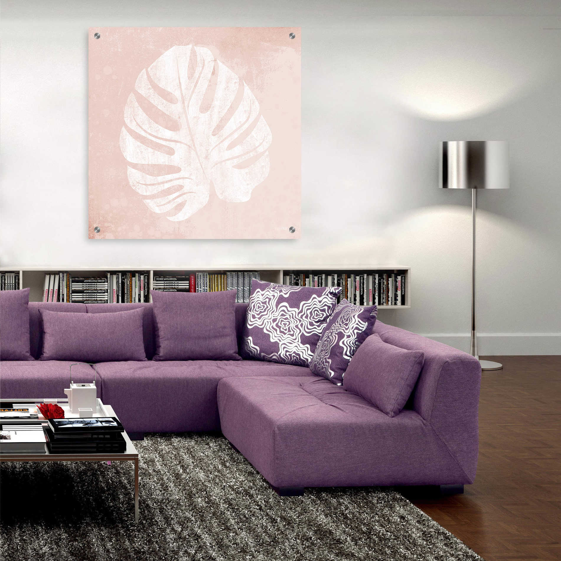 Epic Art 'Blush Fern III' by House Fenway, Acrylic Glass Wall Art,36x36