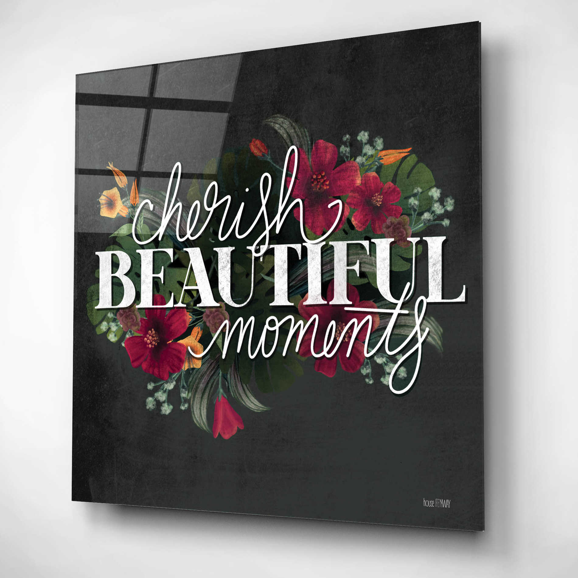 Epic Art 'Cherish Moments' by House Fenway, Acrylic Glass Wall Art,12x12