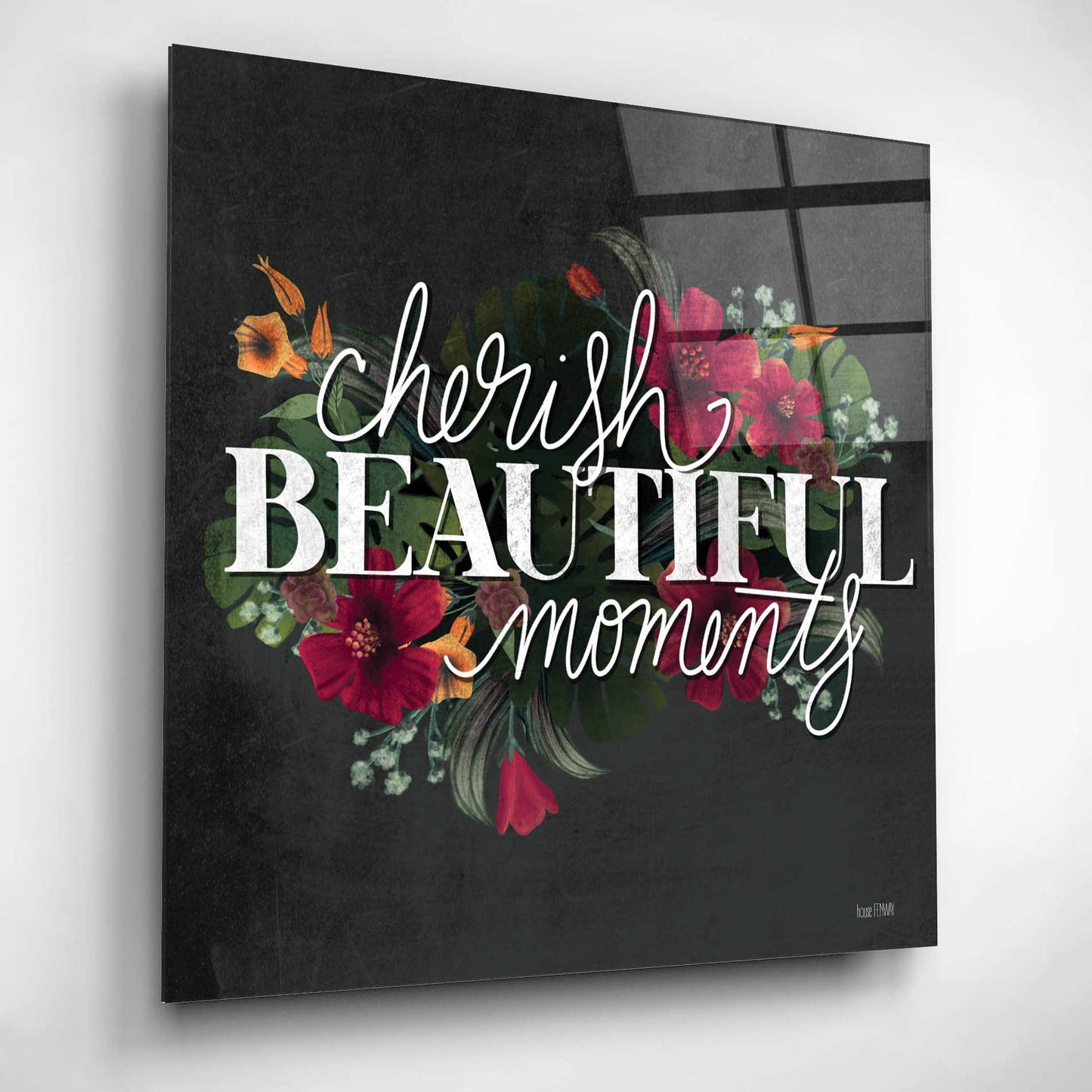 Epic Art 'Cherish Moments' by House Fenway, Acrylic Glass Wall Art,12x12