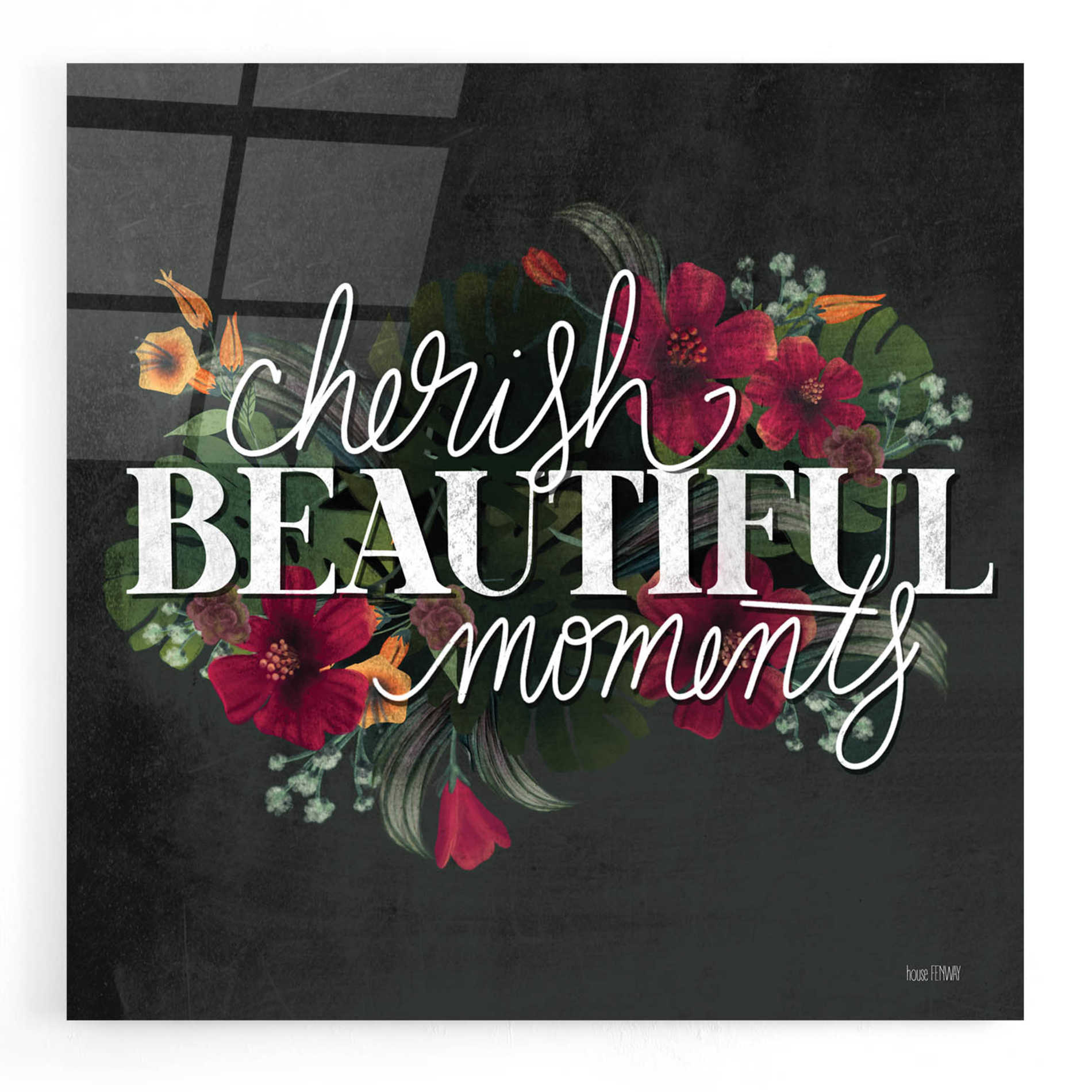 Epic Art 'Cherish Moments' by House Fenway, Acrylic Glass Wall Art,12x12