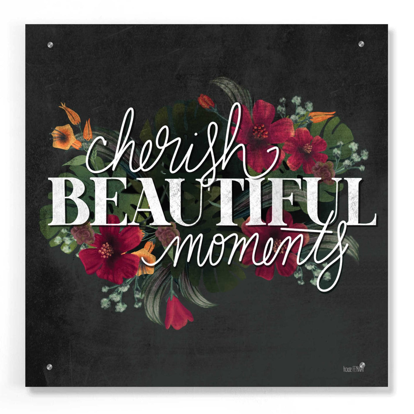 Epic Art 'Cherish Moments' by House Fenway, Acrylic Glass Wall Art,24x24