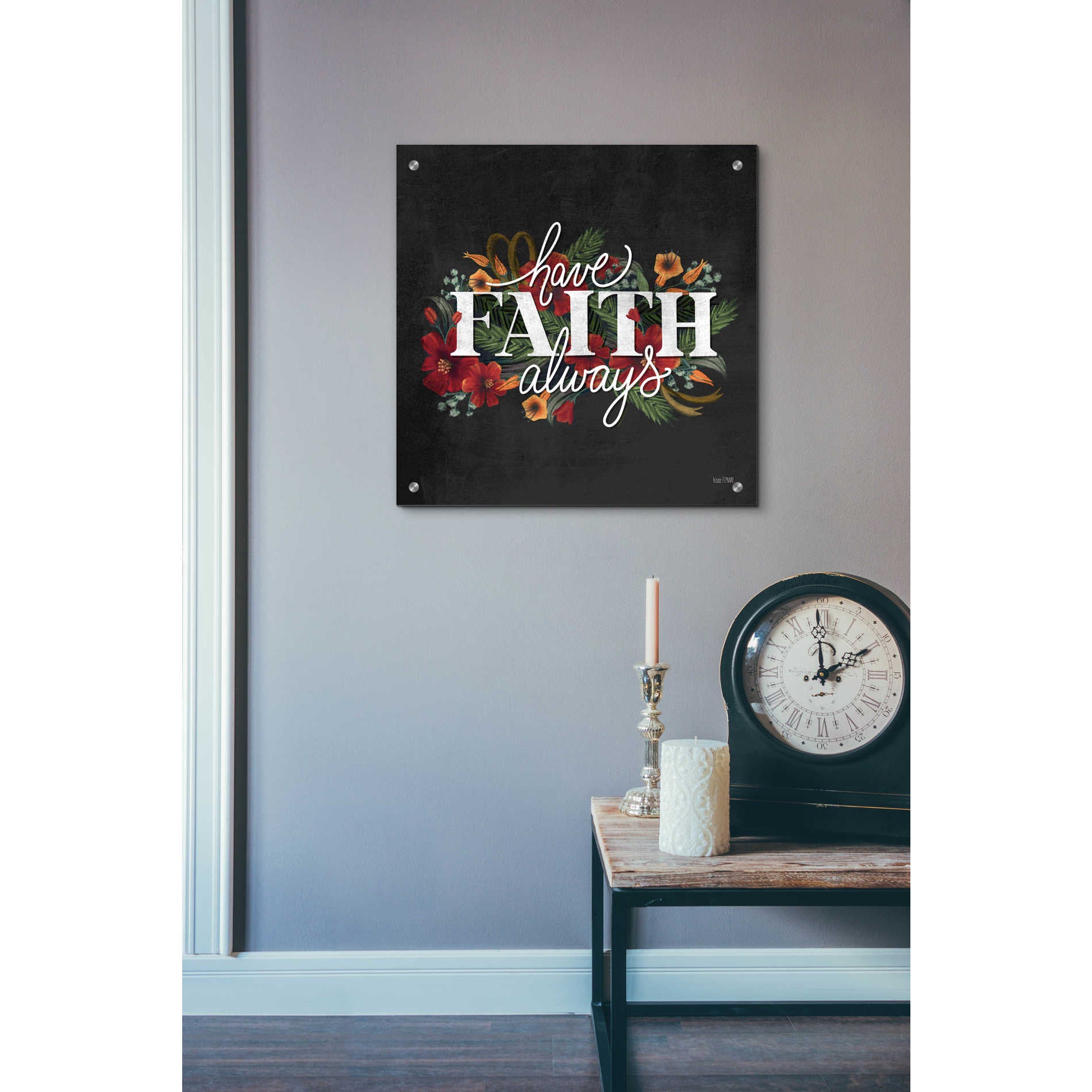 Epic Art 'Have Faith' by House Fenway, Acrylic Glass Wall Art,24x24