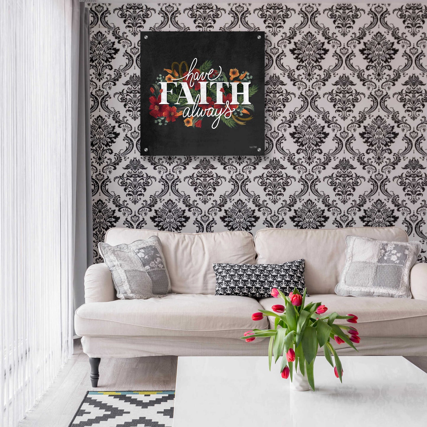 Epic Art 'Have Faith' by House Fenway, Acrylic Glass Wall Art,24x24